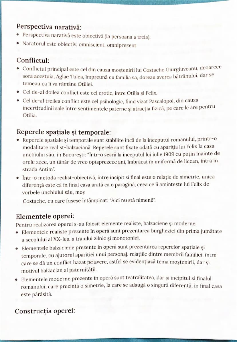--- OCR Start ---
Enigma Otiliei
George Călinescu
Genul epic:
Genul epic cuprinde toate operele literare, în care cu ajutorul acțiunii şi al