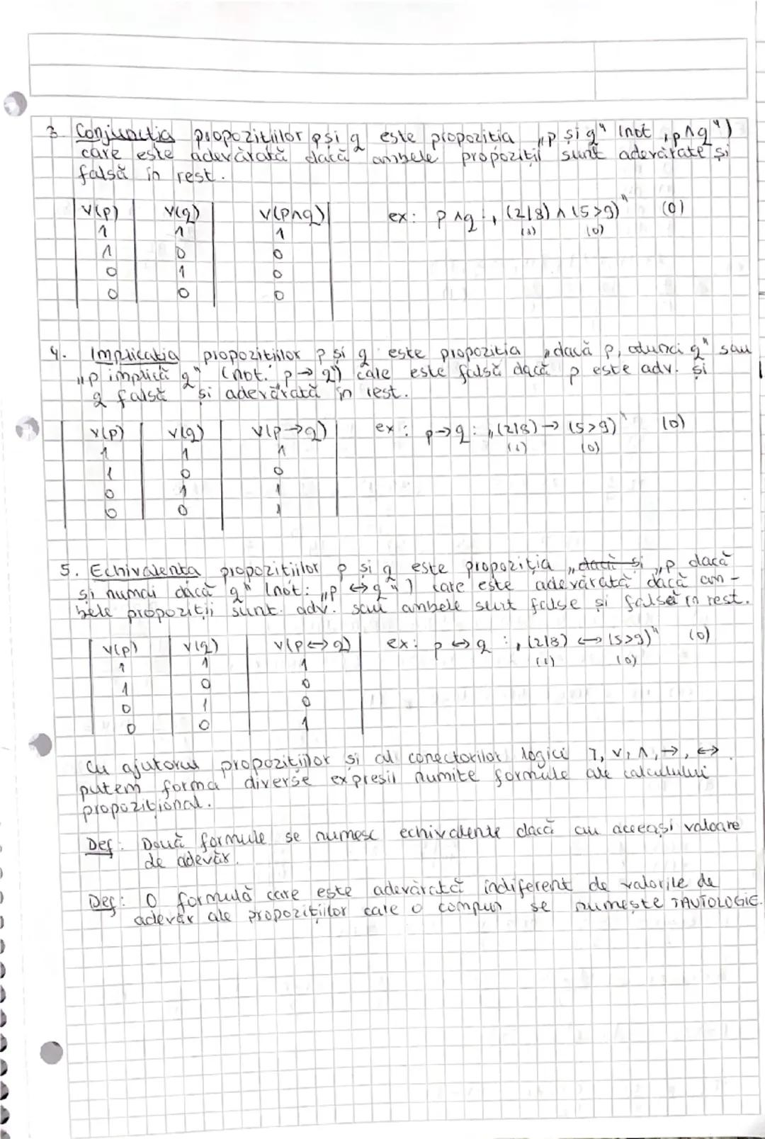 # 3. Conjunctia
propozitiilor $p$ si $q$ este propozitia '$p \land q$' (not: $p \land q$ ) care este adevarata daca ambele propozitii sunt a