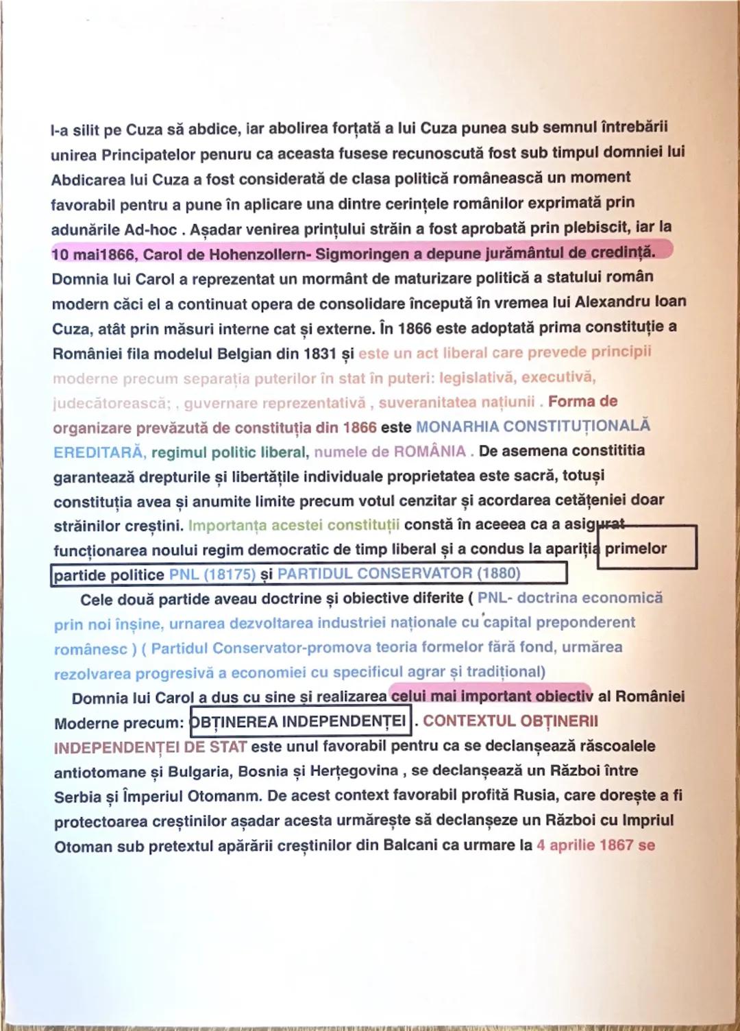 Statul român modern de la proiect politic la
realizarea ROMÂNIEI MARI
1. CONCEPTE
statul român modern = statul rezultat în urma unirii Moldo