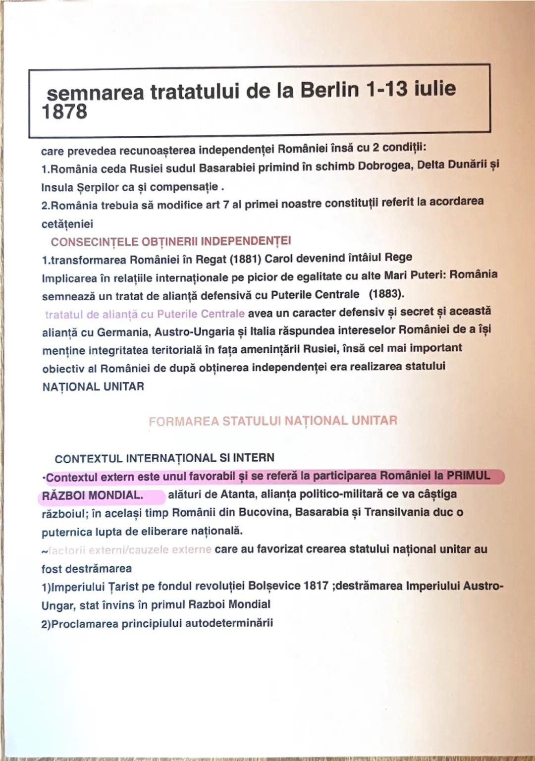 Statul român modern de la proiect politic la
realizarea ROMÂNIEI MARI
1. CONCEPTE
statul român modern = statul rezultat în urma unirii Moldo