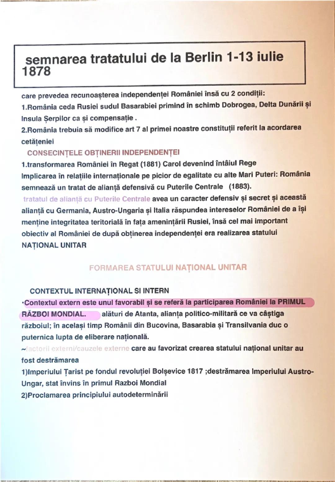 Statul român modern de la proiect politic la
realizarea ROMÂNIEI MARI
1. CONCEPTE
statul român modern = statul rezultat în urma unirii Moldo