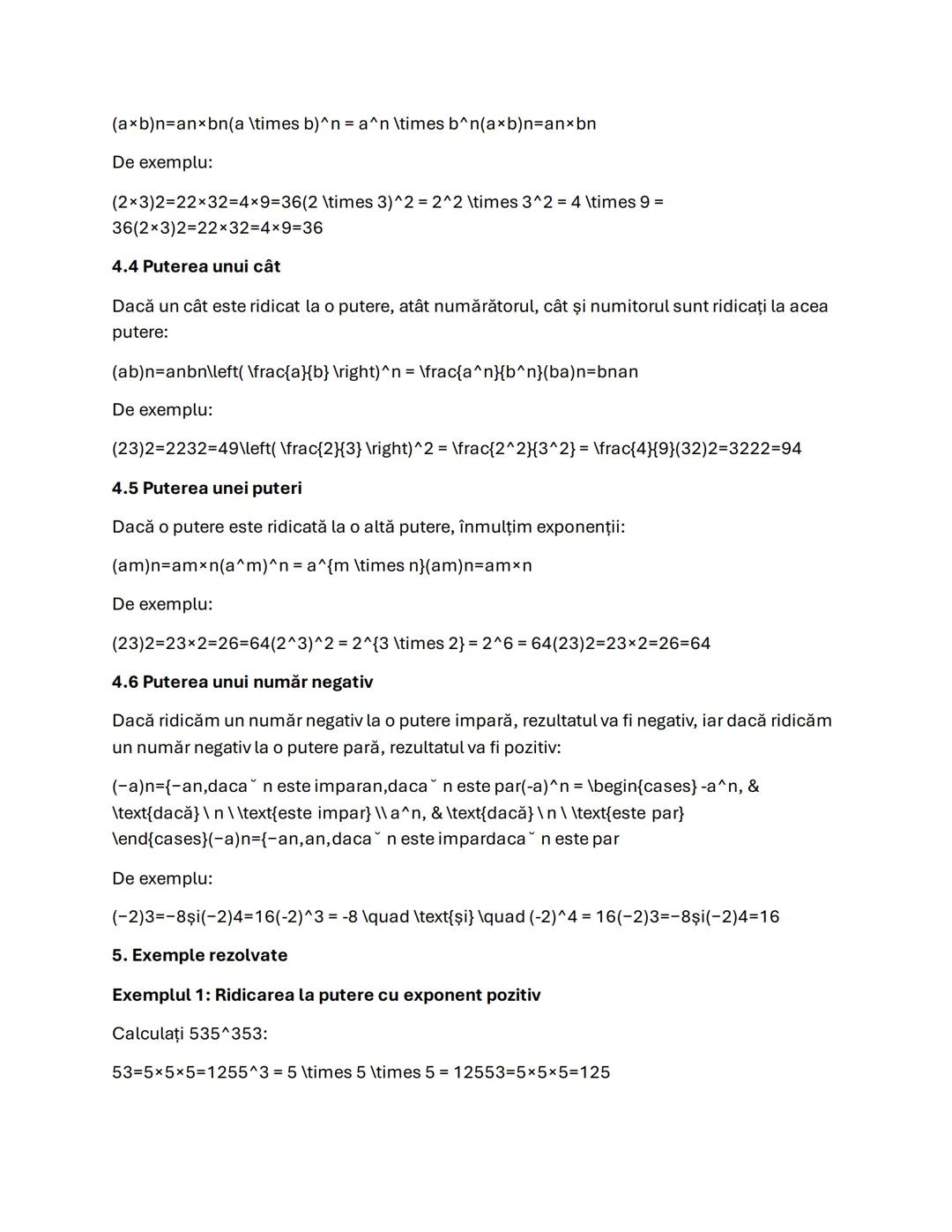 # Lecţie despre Ridicarea la Putere

1. Ce este ridicarea la putere?

Ridicarea la putere este o operație matematică prin care un număr (num
