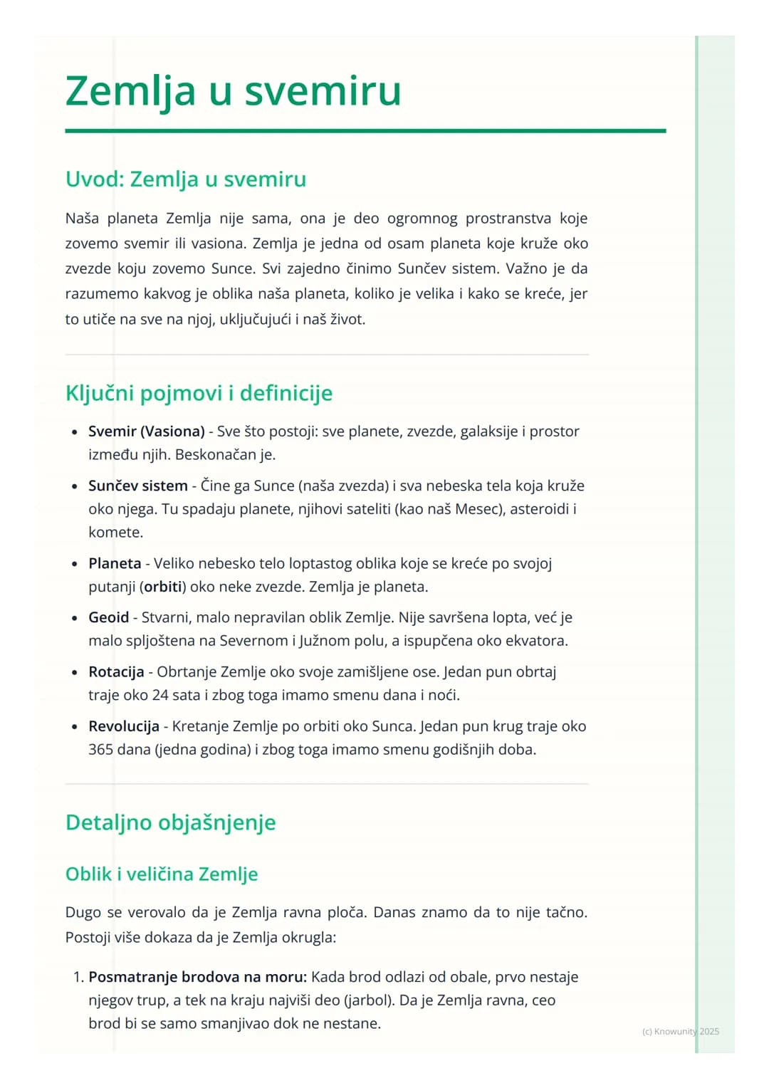 # Zemlja u svemiru

Uvod: Zemlja u svemiru

Naša planeta Zemlja nije sama, ona je deo ogromnog prostranstva koje
zovemo svemir ili vasiona. 