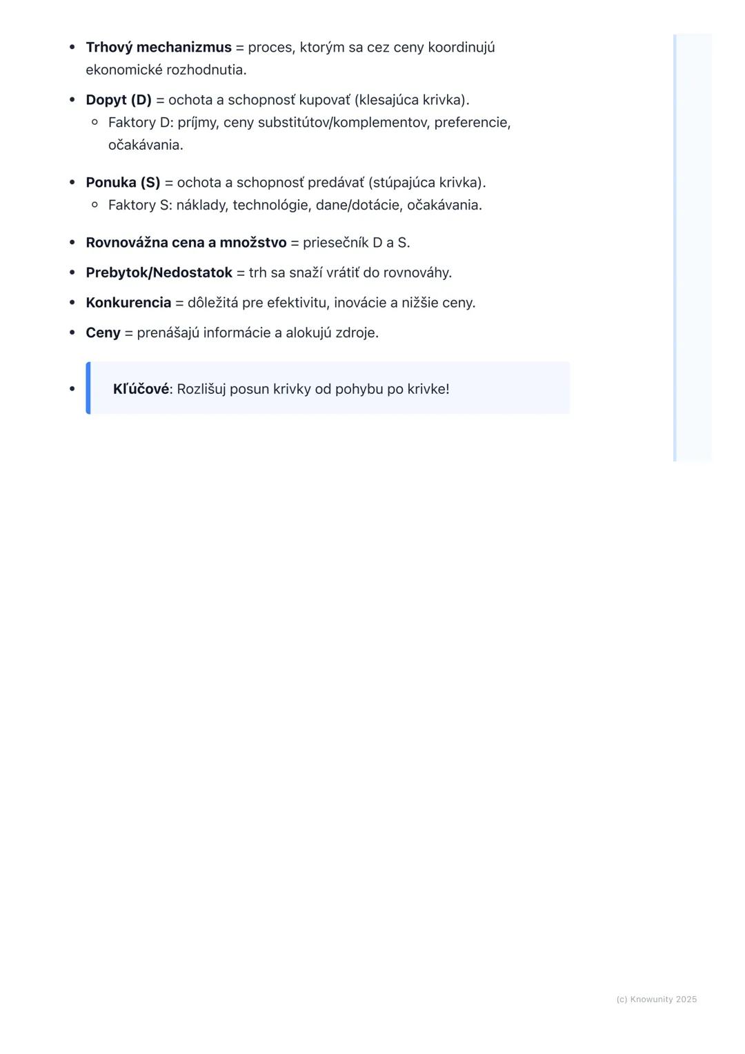 # Trh a trhový mechanizmus

1. Prehľad a úvod

Trh a trhový mechanizmus sú základné kamene, na ktorých stojí moderná
ekonomika. Je to spôsob