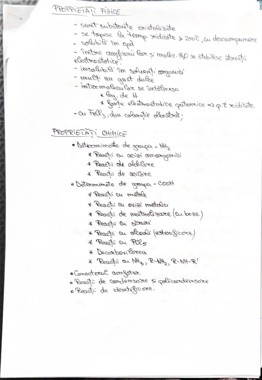 --- OCR Start ---
AMINOACIZI
• Compusi segomicu cu
Sumeticumi mixte, confim:
R-CH-COOH
NH2
-_{C_{OH}}^{=0}
grupa coreboxil
(acid)
si
-M_{2}
