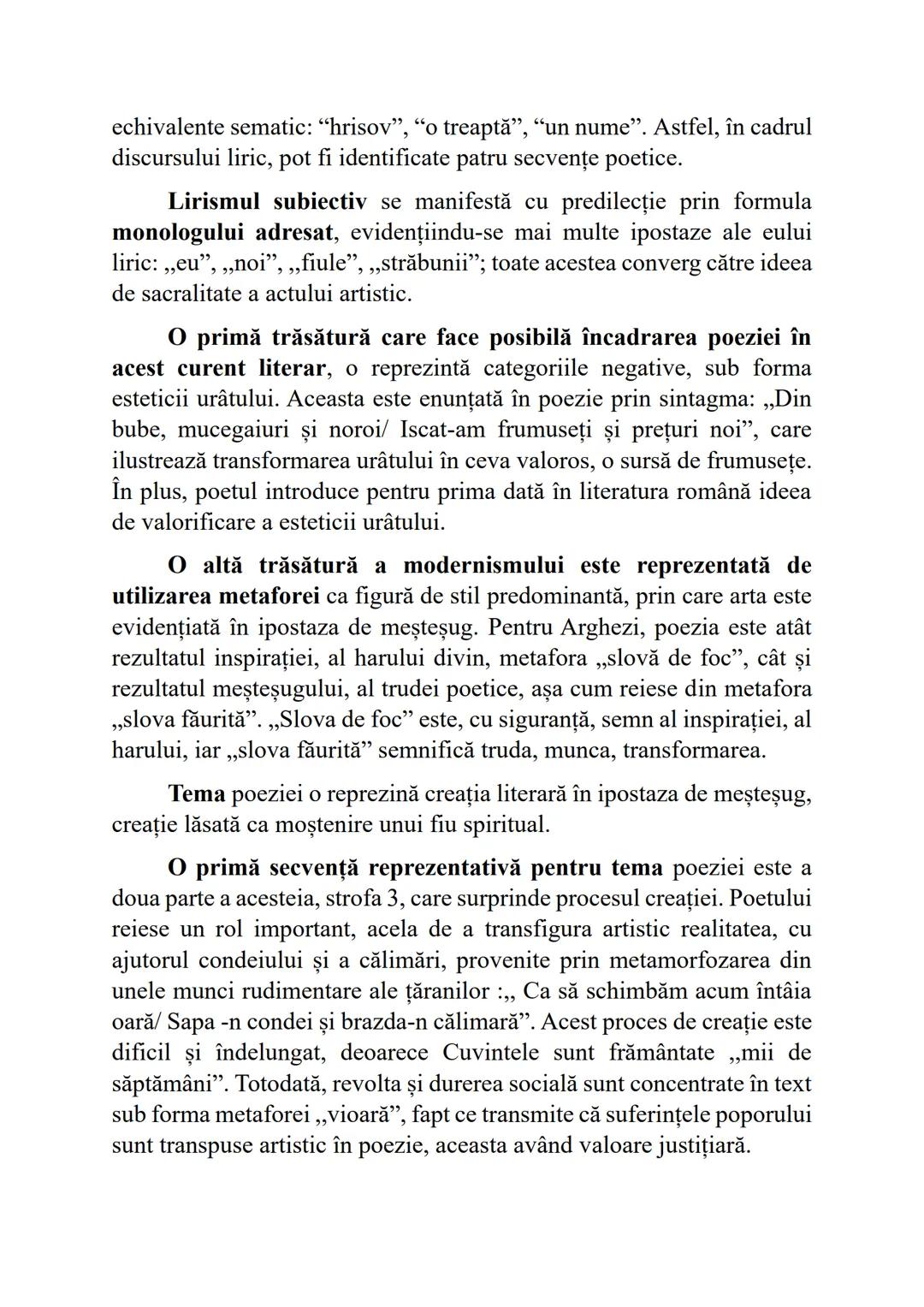 PARTICULARITĂŢILE POEZIEI TESTAMENT DE TUDOR ARGHEZI
Modernismul este un curent literar, manifestat cu predilecție în
perioada interbelică, 