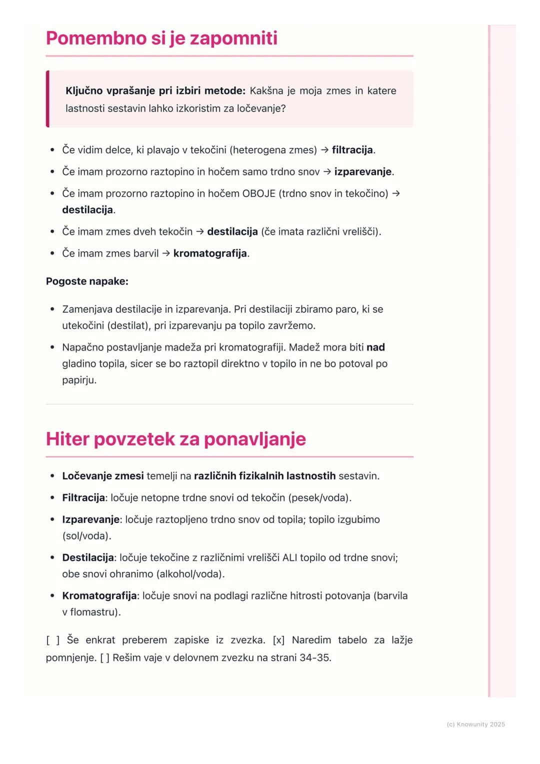 # Ločevanje zmesi

## Uvod v ločevanje zmesi

Zmesi so povsod okoli nas (zrak, morska voda, solata...). V kemiji pogosto
potrebujemo čiste s
