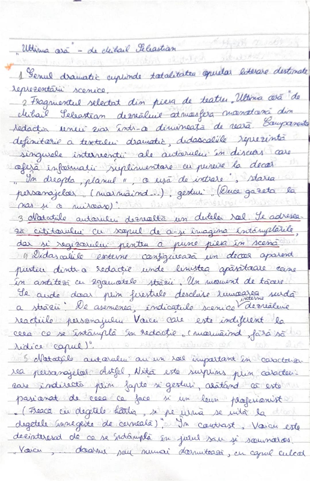 --- OCR Start ---
SUBTI
Rolul natatiilor autorului
1. Definitia genului dramatic
2. Prezentarea pe scurt a subiectului. (arati ca intelegi t