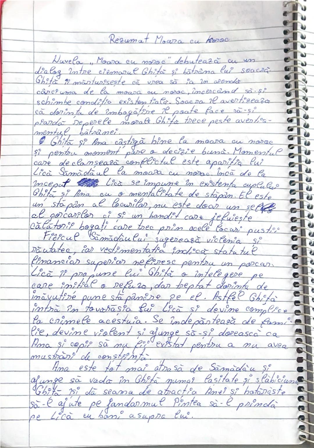 # Rezumat Moara cu noroc

Nuvela "Moara cu noroc" debutează cu un
dialog între cizmarul Ghiță și bătrâna lui soacră.
Ghiță mărturisește că v