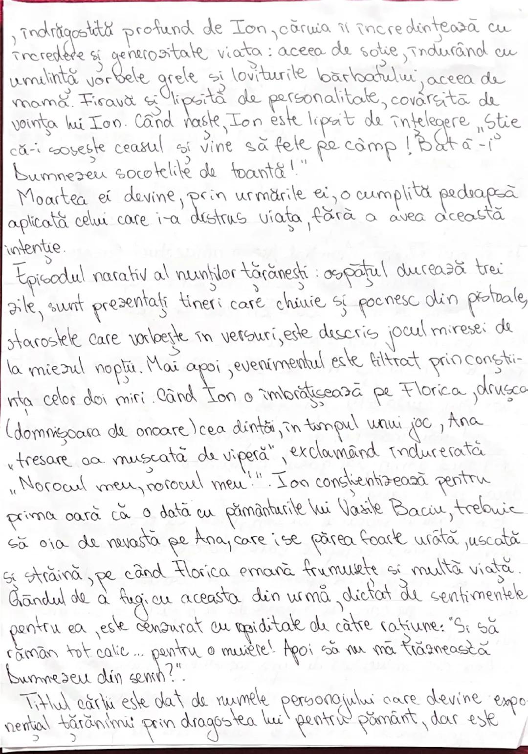 # RELAŢIA BINTRE BOUĂ PERSONAJE
Ion si Ana

Publicat in 1920, Iön este a capodoperă care infatizează
lumea satului în model realist.
Romanel