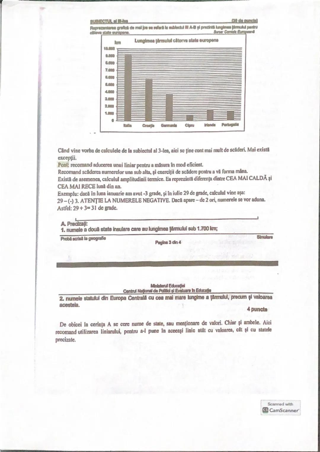 --- OCR Start ---
SUBIECT BACALAUREAT GEOGRAFIE-STRUCTURA+SFATURI
EXEMPLU PE SUBIECTUL DE LA SIMULAREA DIN MARTIE 2023.
SUBIECTULI
A
Legenda