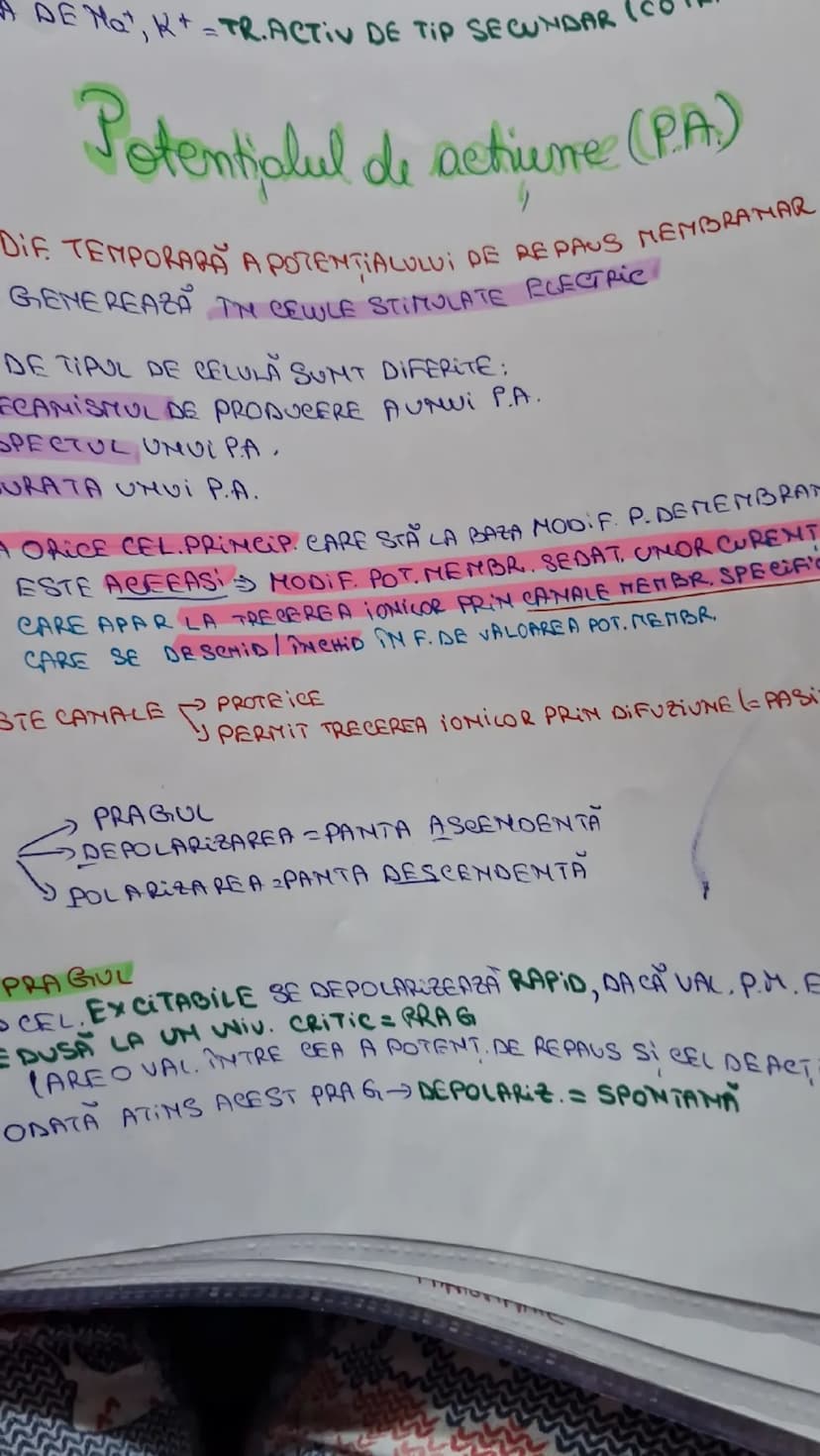 --- OCR Start ---
DE Ho, K^{+}=7R.ACTiv DE TIP SECUNDAR (C
Potentialul de actiune (PA)
DIF TEMPORARA A POTENTIALULUI DE REPAUS MEMBRANAR
GEN