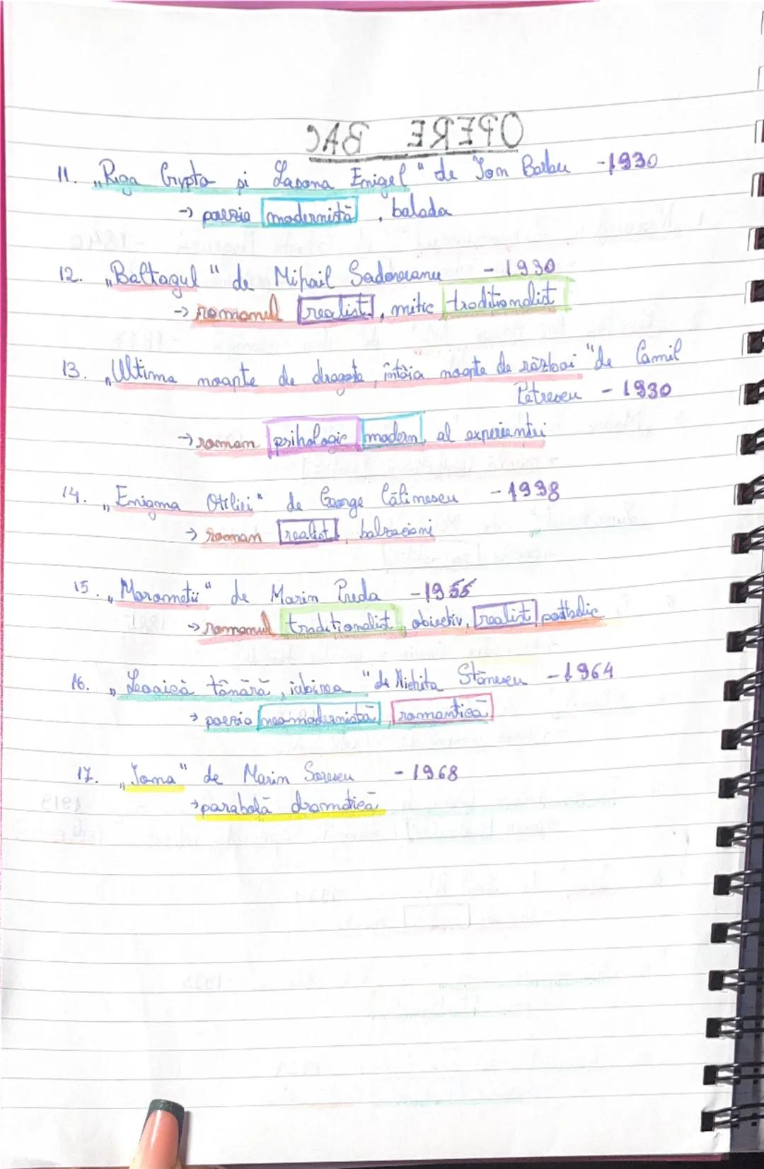 OPERE BAC

1. Alexandru Lapusneanul" de Costache Negruzzi - 1840
→ aurreală istorică. Cromantica - perioada pasartista

2. Povestea lui Hara