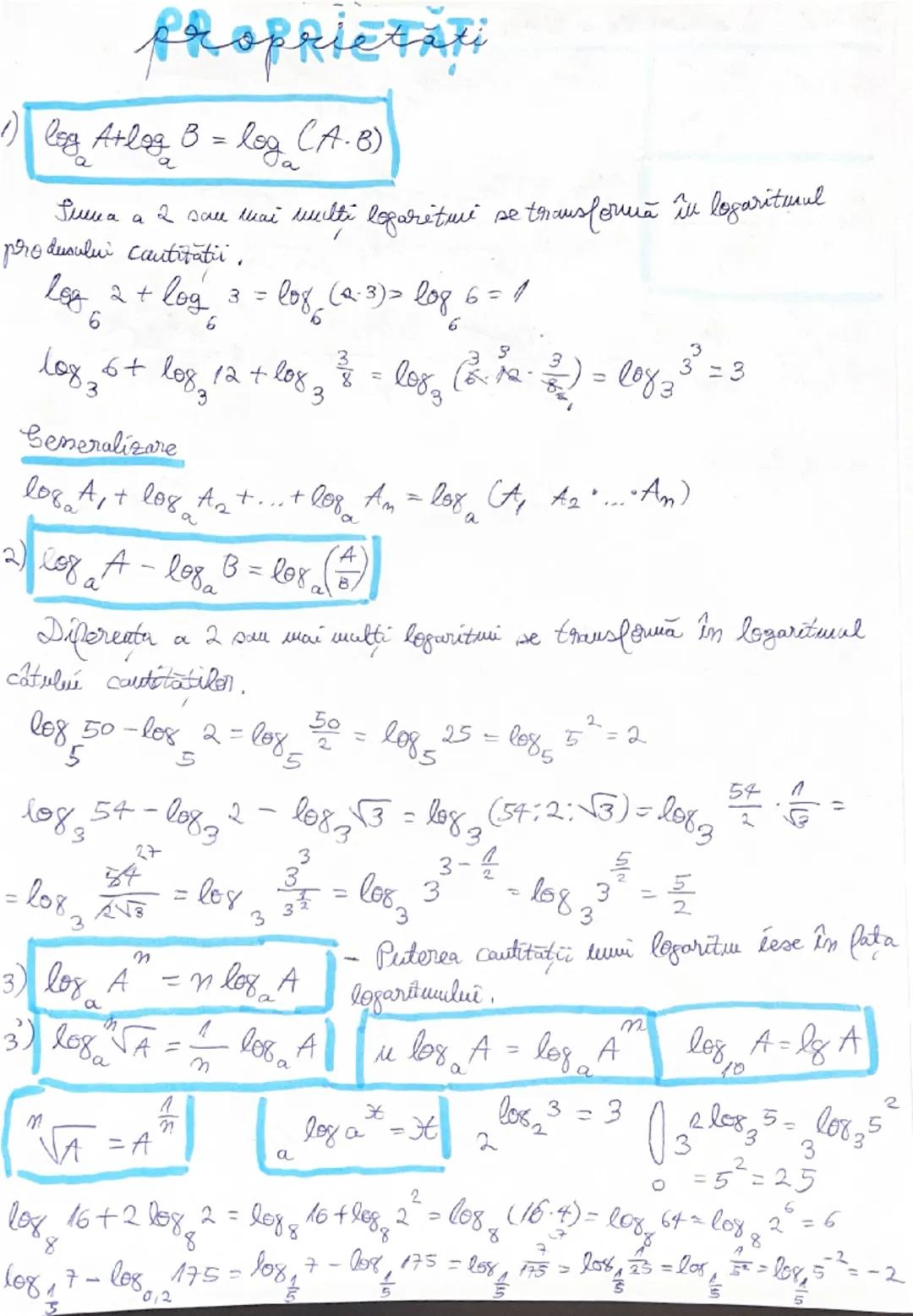 LOGARITM
subiectul I, exercițiul 1
Se numește logaritmul unui număr real și pozitiv exponentul la
care se ridică baza pentru a obține număru