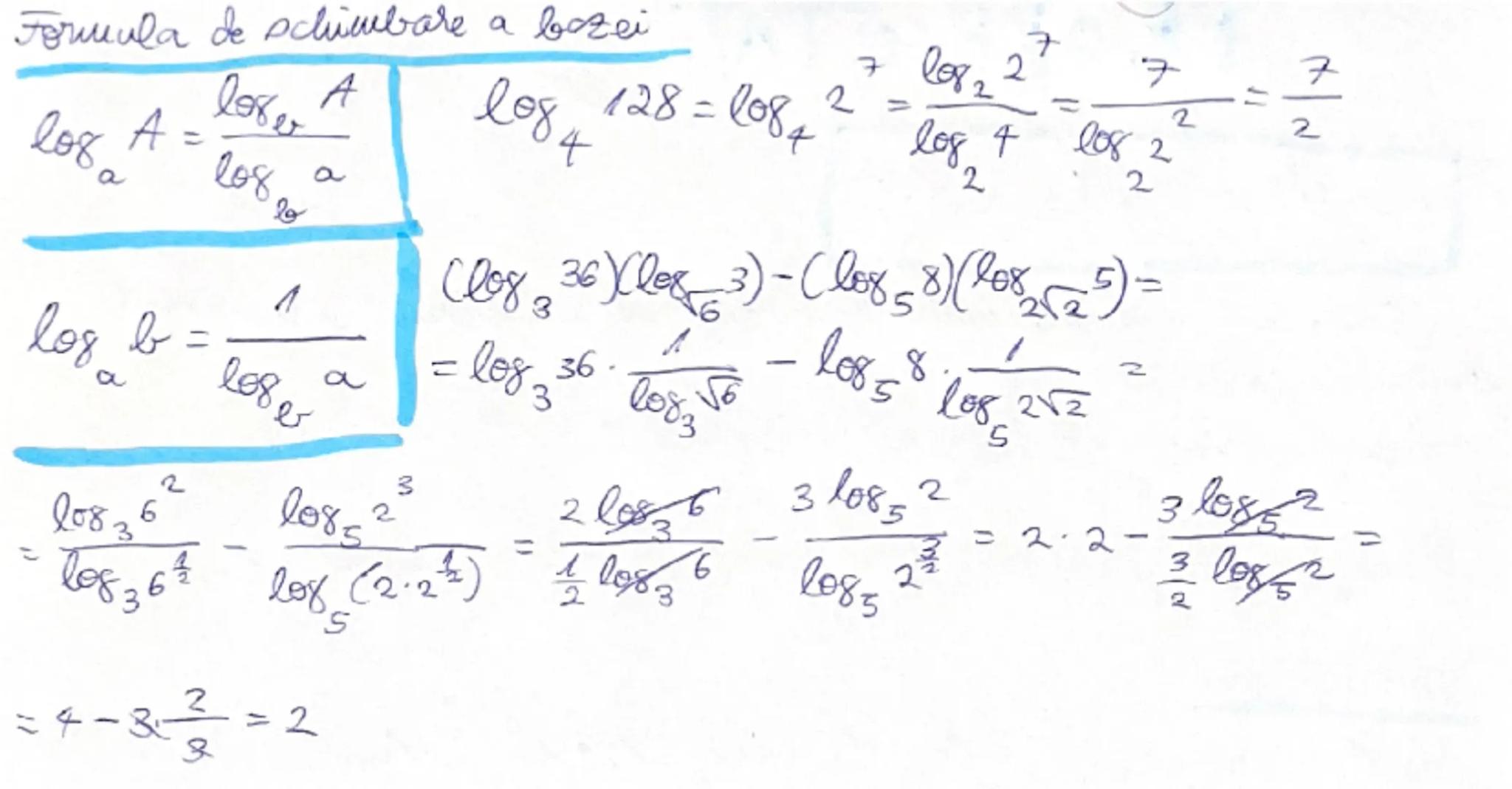 LOGARITM
subiectul I, exercițiul 1
Se numește logaritmul unui număr real și pozitiv exponentul la
care se ridică baza pentru a obține număru