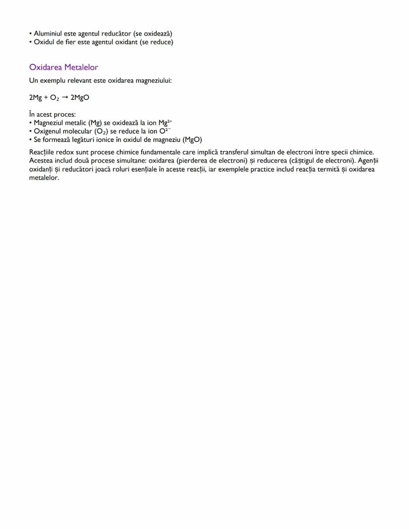 # Reacţii de Oxido-Reducere în Chimie

## Introducere în Reacţiile Redox

În chimie, reacţiile de oxido-reducere (redox) sunt procese fundam