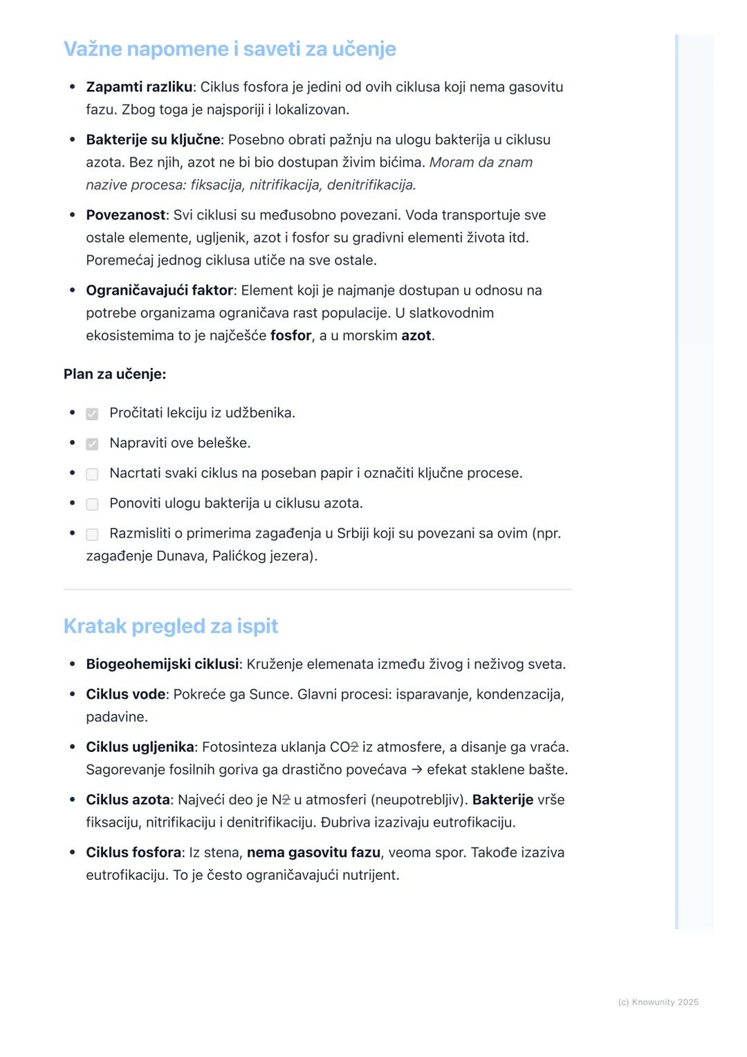 # Biogeohemijski ciklusi

Uvod u biogeohemijske cikluse

Biogeohemijski ciklusi predstavljaju kretanje i transformaciju hemijskih
elemenata 