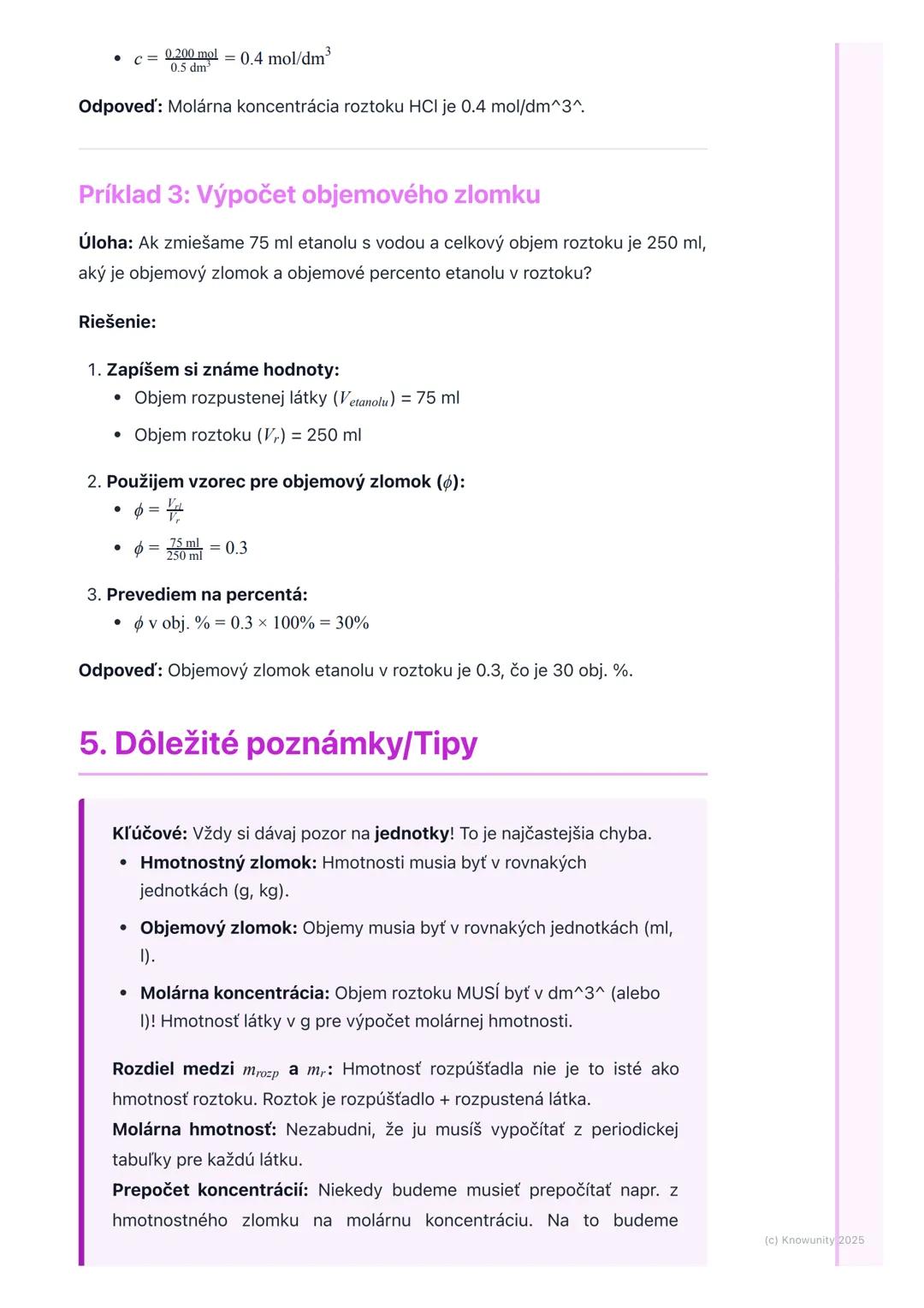 # Vyjadrovanie koncentrácie
roztokov

1. Prehľad vyjadrovania koncentrácie
roztokov

V chémii je veľmi dôležité vedieť, koľko rozpustenej lá