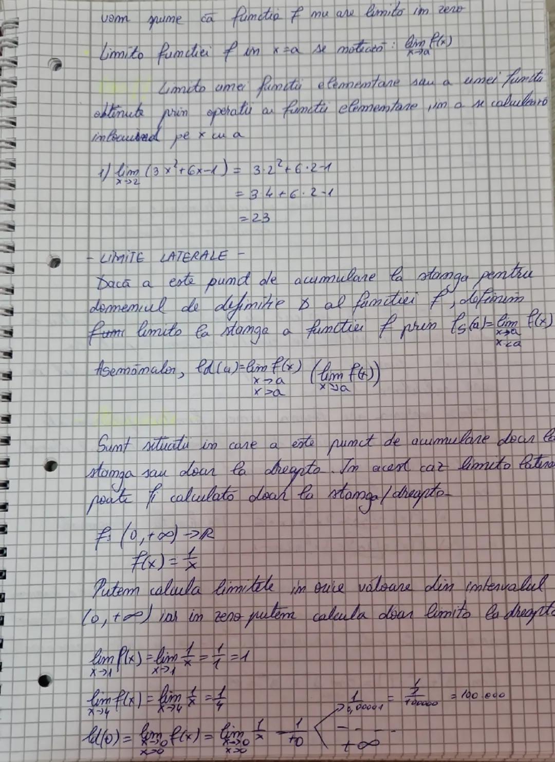 --- OCR Start ---
Limite de functi -
Jie FDOR M AER um punct de acumulare & D
Spuneam coa a este punct de acumulare pentru o multime
D, dacă