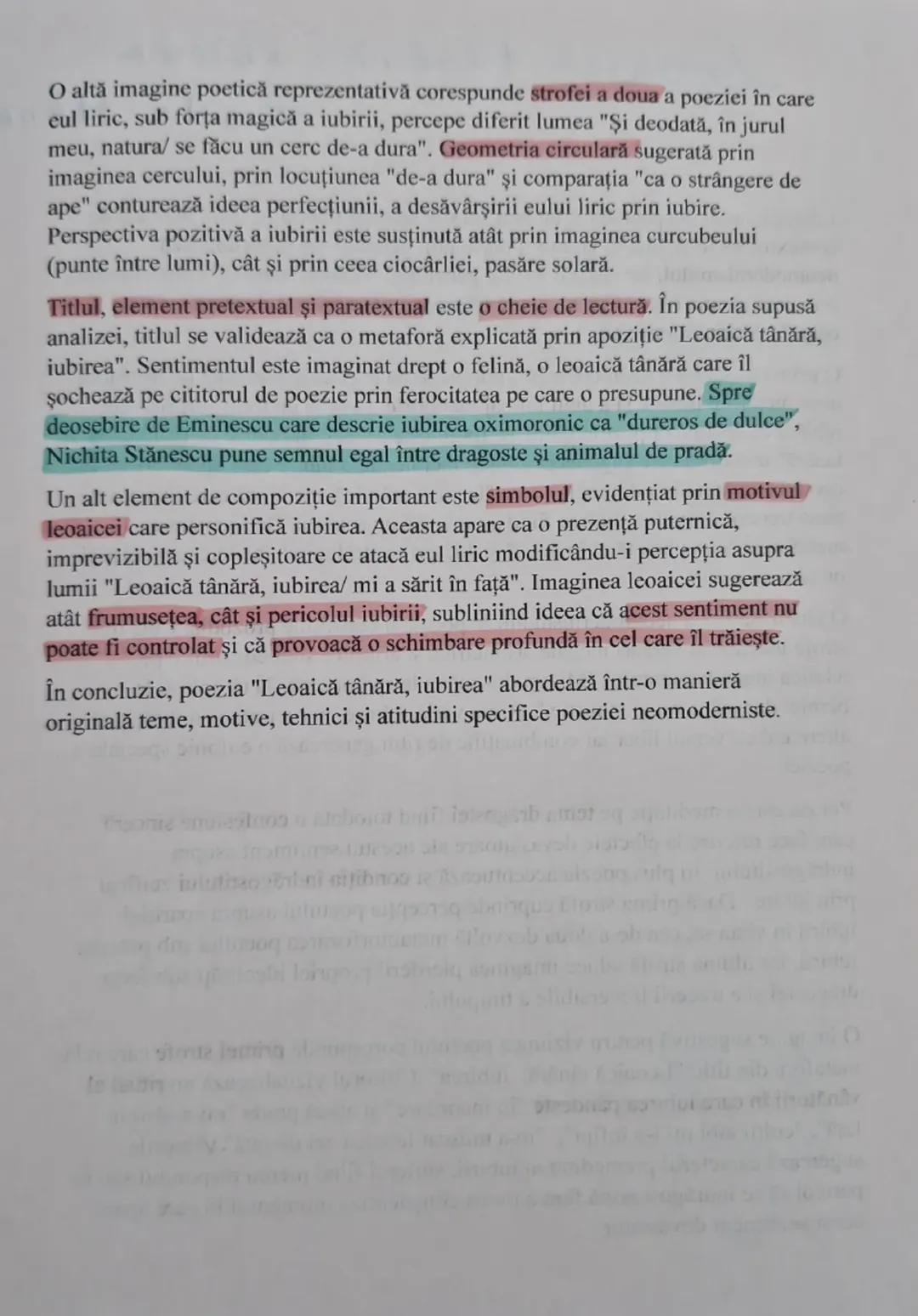 # Leoaică tânără, iubirea

Nichita Stanescu

Literatura română postbelică nu mai stă sub semnul libertății, fiind marcată de
contextul socio