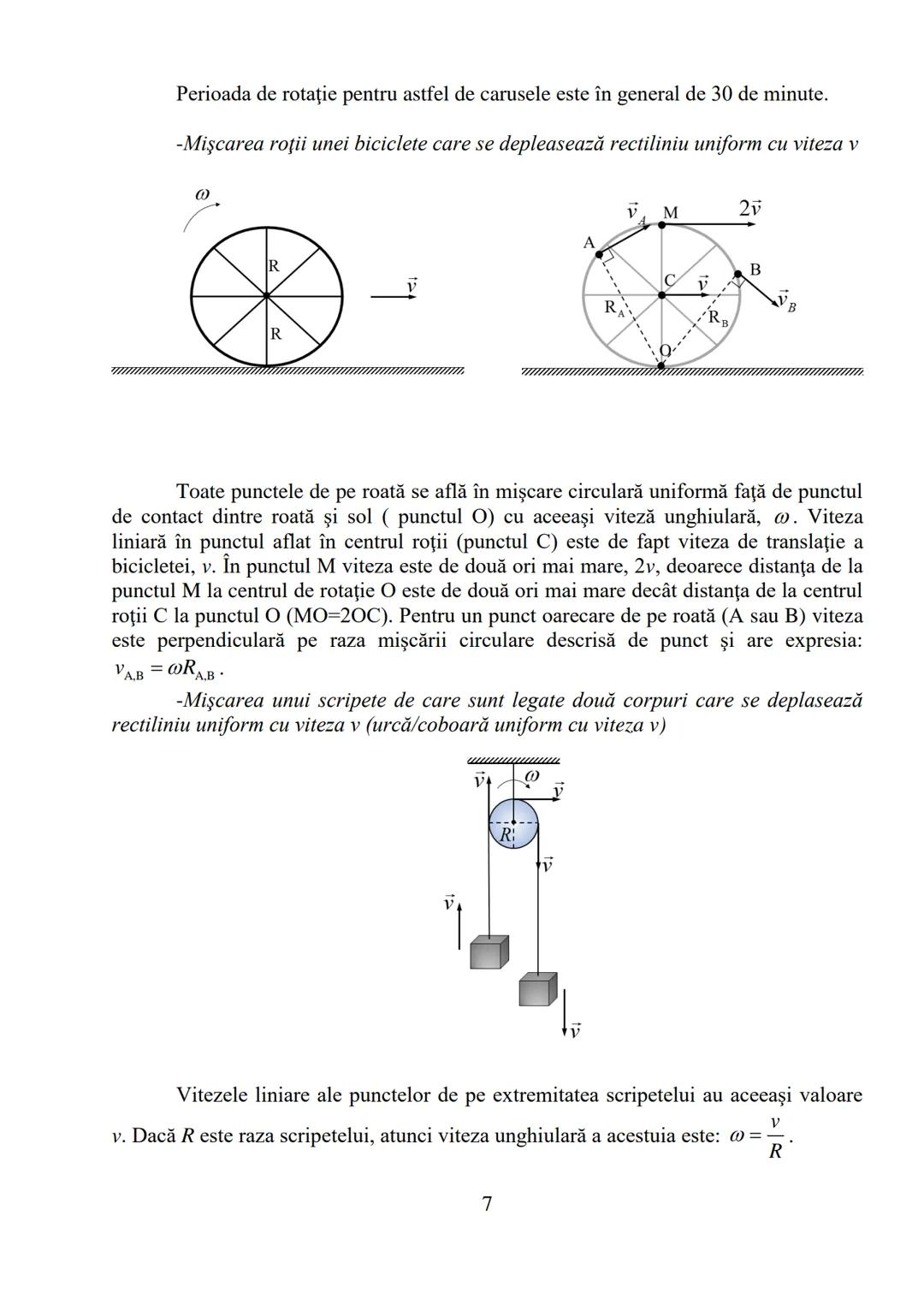 # Mişcarea circulară uniformă

Mişcarea circulară uniformă este mişcarea în care traiectoria este un
cerc și se descriu arce de cerc egale î