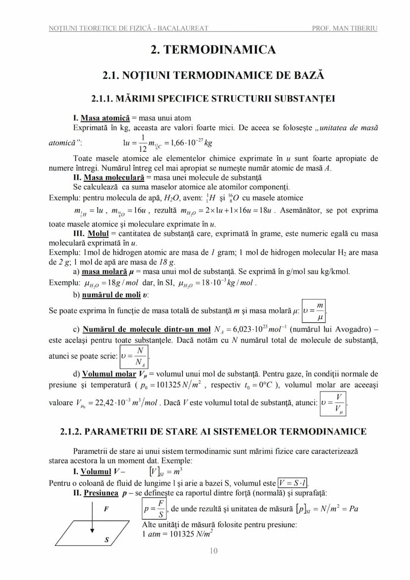 --- OCR Start ---
NOTIUNI TEORETICE DE FIZICĂ - BACALAUREAT
PROF. MAN TIBERIU
NOȚIUNI TEORETICE DE FIZICĂ
PENTRU EXAMENELE DE BACALAUREAT
ȘI