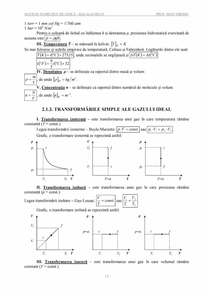 --- OCR Start ---
NOTIUNI TEORETICE DE FIZICĂ - BACALAUREAT
PROF. MAN TIBERIU
NOȚIUNI TEORETICE DE FIZICĂ
PENTRU EXAMENELE DE BACALAUREAT
ȘI
