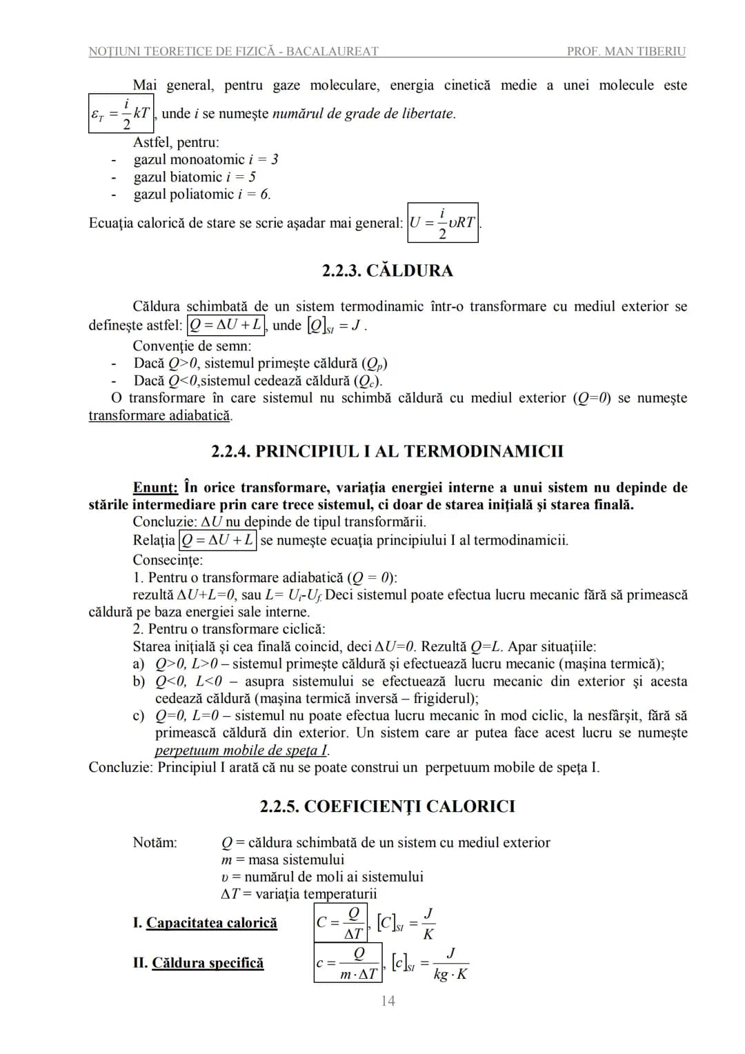 --- OCR Start ---
NOTIUNI TEORETICE DE FIZICĂ - BACALAUREAT
PROF. MAN TIBERIU
NOȚIUNI TEORETICE DE FIZICĂ
PENTRU EXAMENELE DE BACALAUREAT
ȘI