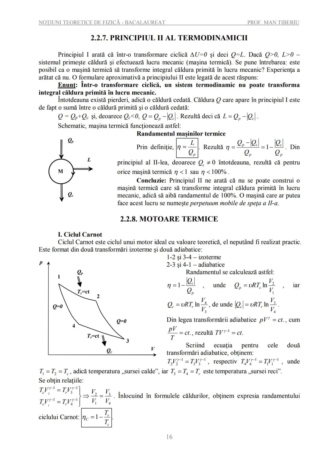 --- OCR Start ---
NOTIUNI TEORETICE DE FIZICĂ - BACALAUREAT
PROF. MAN TIBERIU
NOȚIUNI TEORETICE DE FIZICĂ
PENTRU EXAMENELE DE BACALAUREAT
ȘI