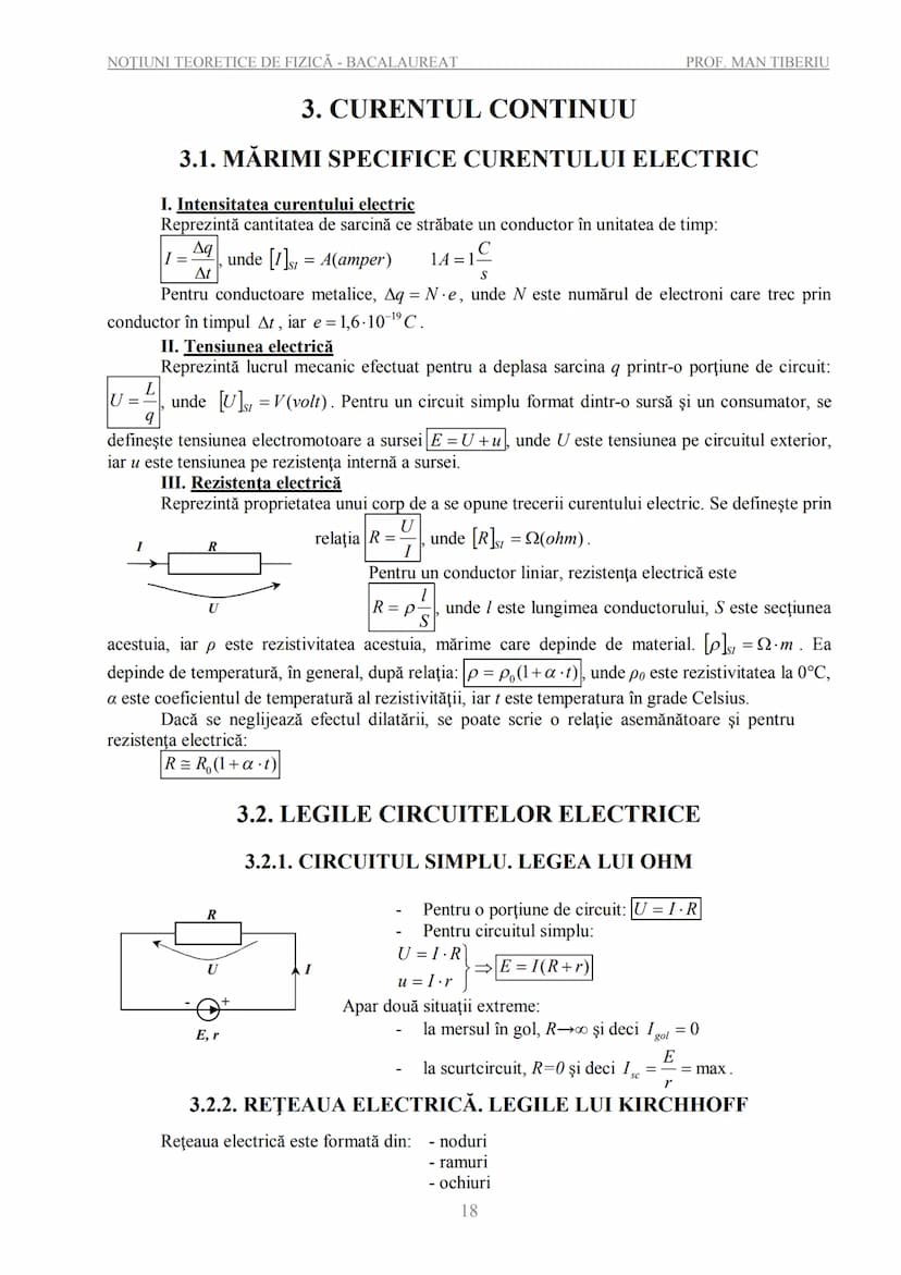 --- OCR Start ---
NOTIUNI TEORETICE DE FIZICĂ - BACALAUREAT
PROF. MAN TIBERIU
NOȚIUNI TEORETICE DE FIZICĂ
PENTRU EXAMENELE DE BACALAUREAT
ȘI