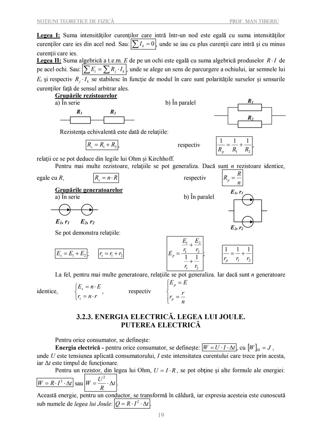 --- OCR Start ---
NOTIUNI TEORETICE DE FIZICĂ - BACALAUREAT
PROF. MAN TIBERIU
NOȚIUNI TEORETICE DE FIZICĂ
PENTRU EXAMENELE DE BACALAUREAT
ȘI