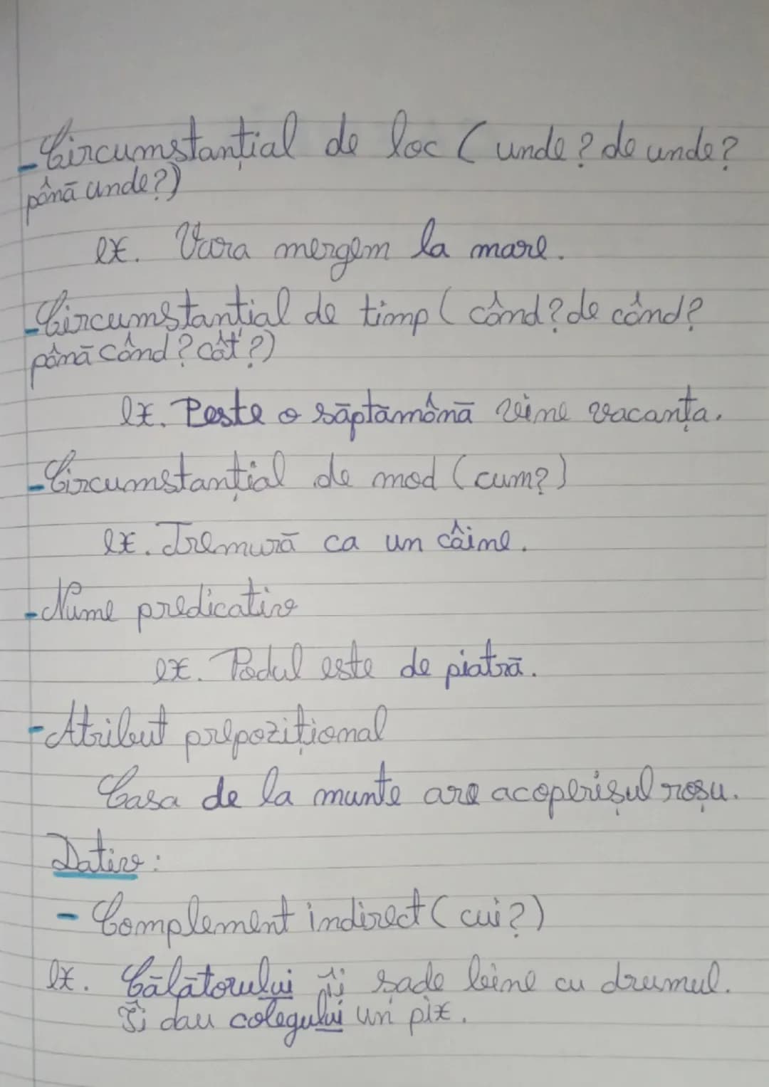 --- OCR Start ---
CAZURILE
SUBSTANTIVULUI
Nominativ:
- Subiect (cine? ce?)
Ex. Elevul are note mari.
- Nume predicativ (nu punem întrebări,

