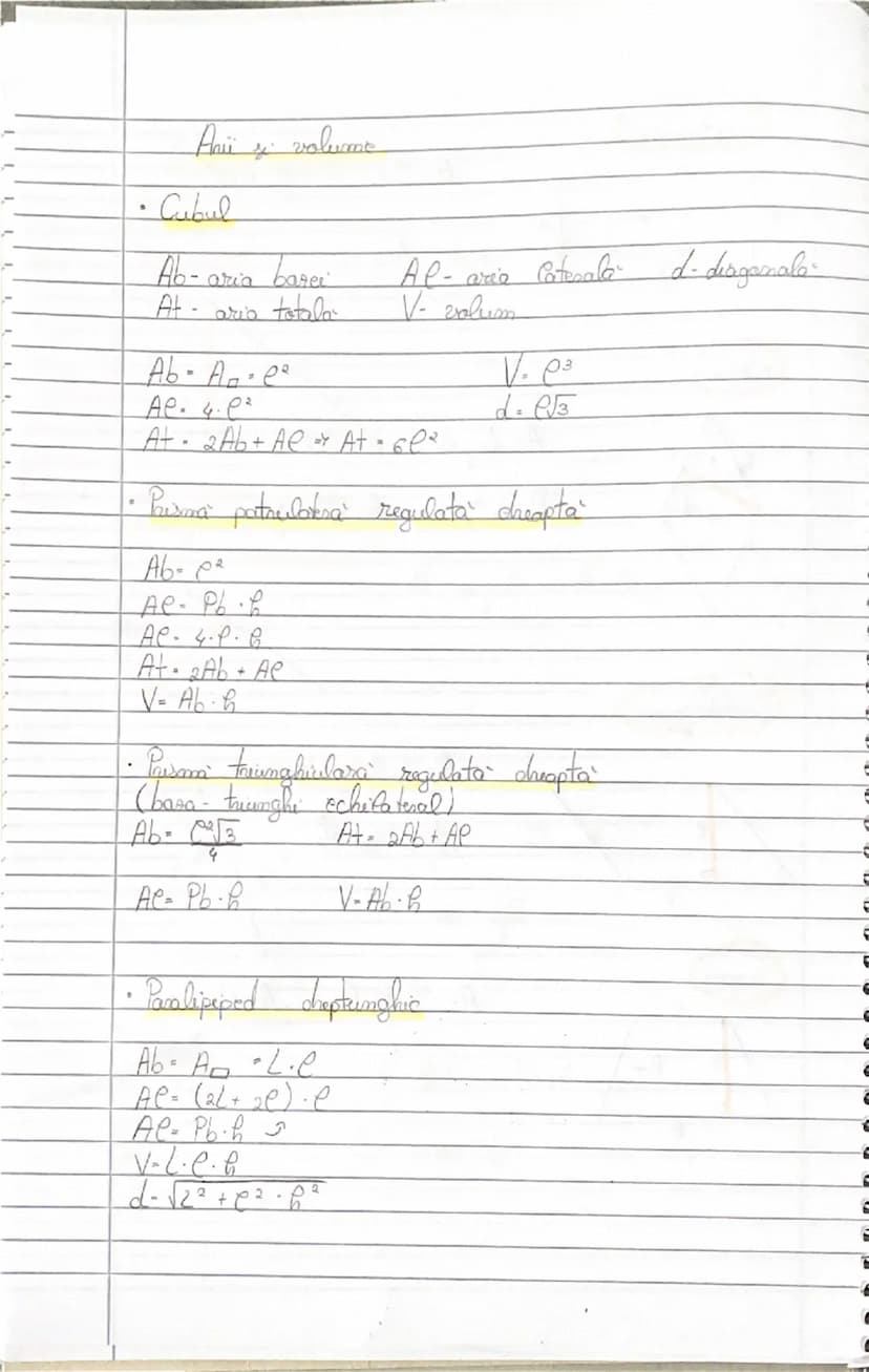 # Arii e perimetre

## Triunghi

$A = \frac{b \cdot h}{2}$  $A = \frac{b \cdot c \cdot sin u}{2}$

## Triunghi dreptunghic

$A = \frac{c_1 \