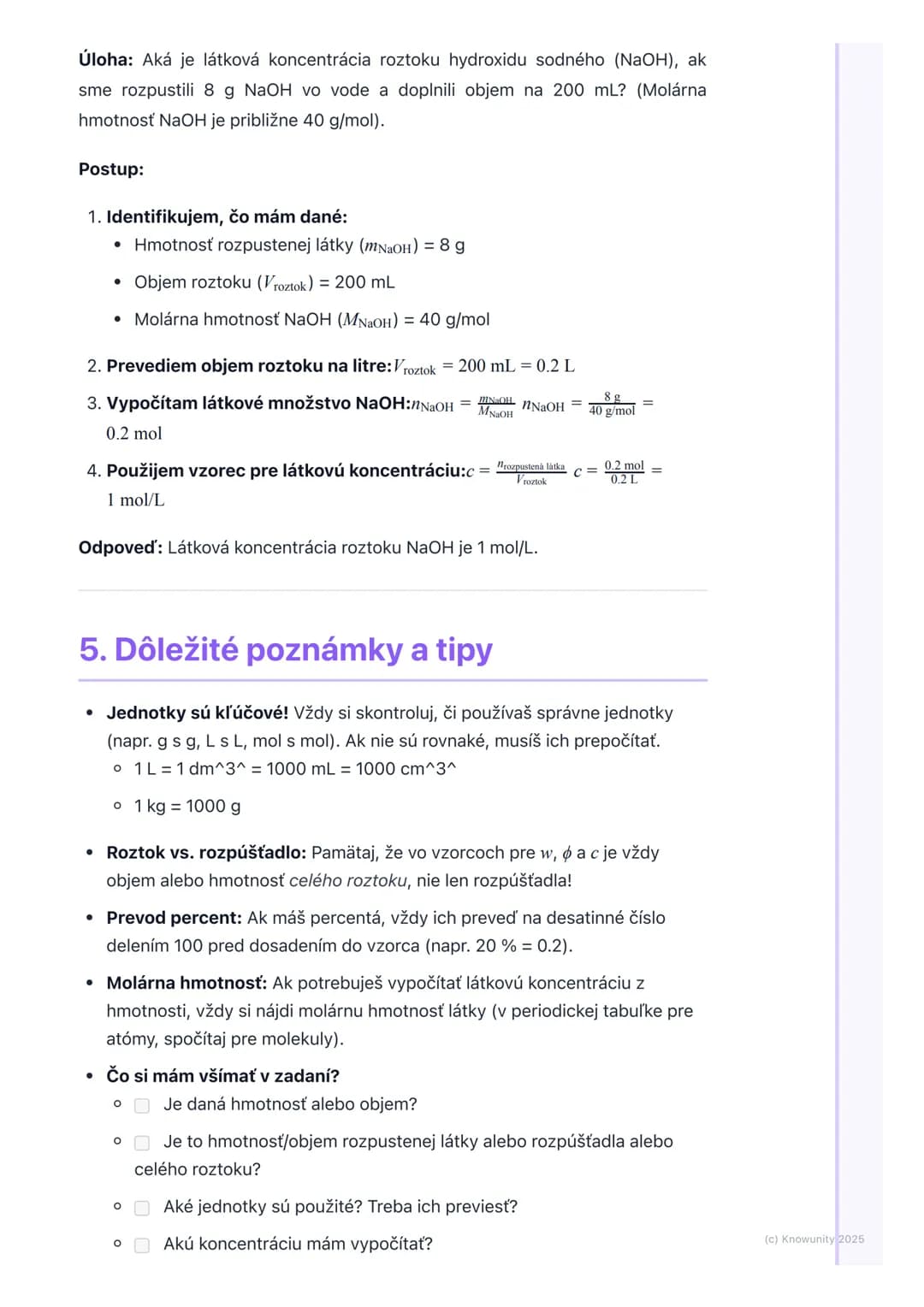 # Koncentrácia roztokov

## 1. Úvod do koncentrácie roztokov

Koncentrácia roztokov je super dôležitá téma v chémii, lebo nám hovorí, koľko
