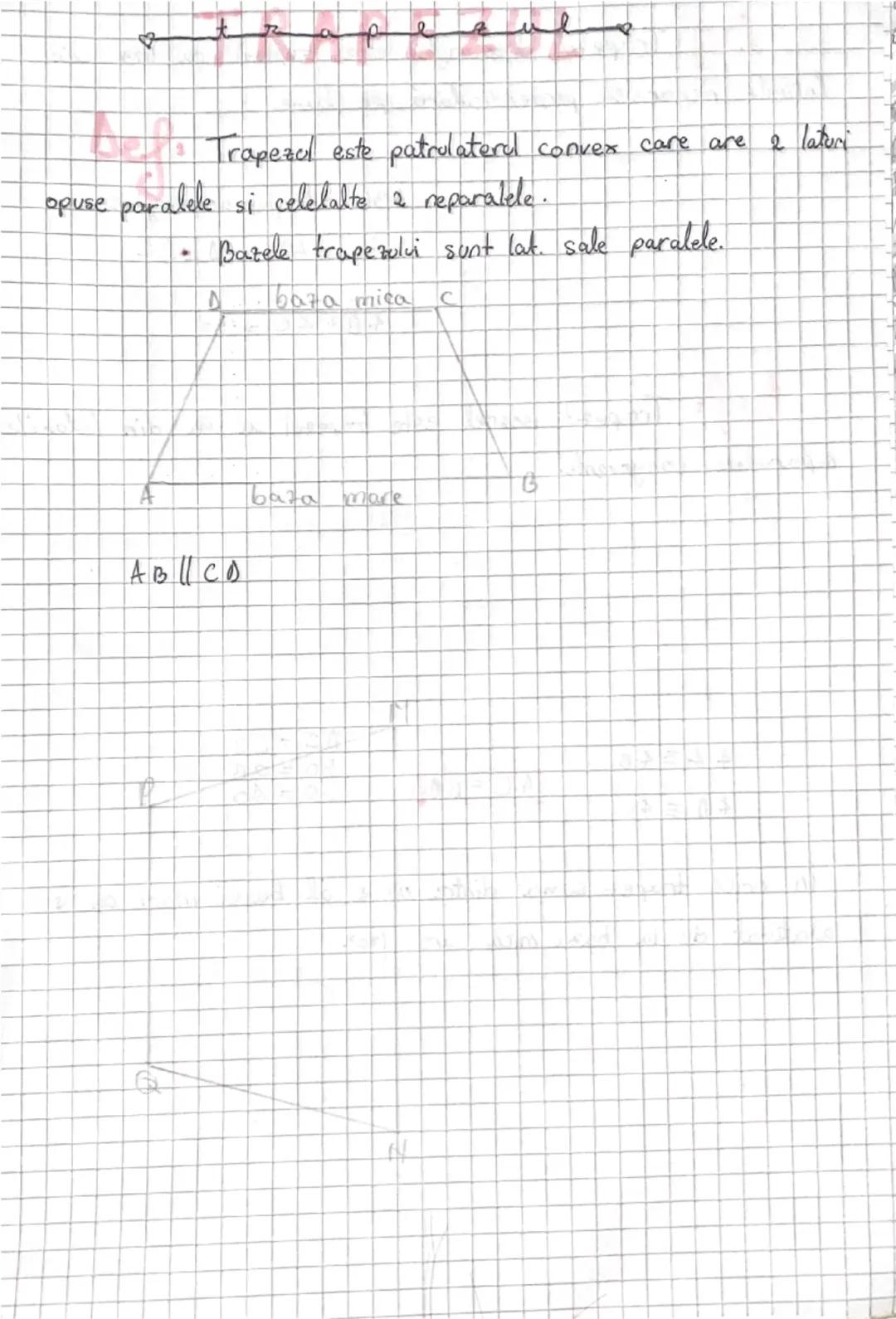 Trapezul, clasa a 7a