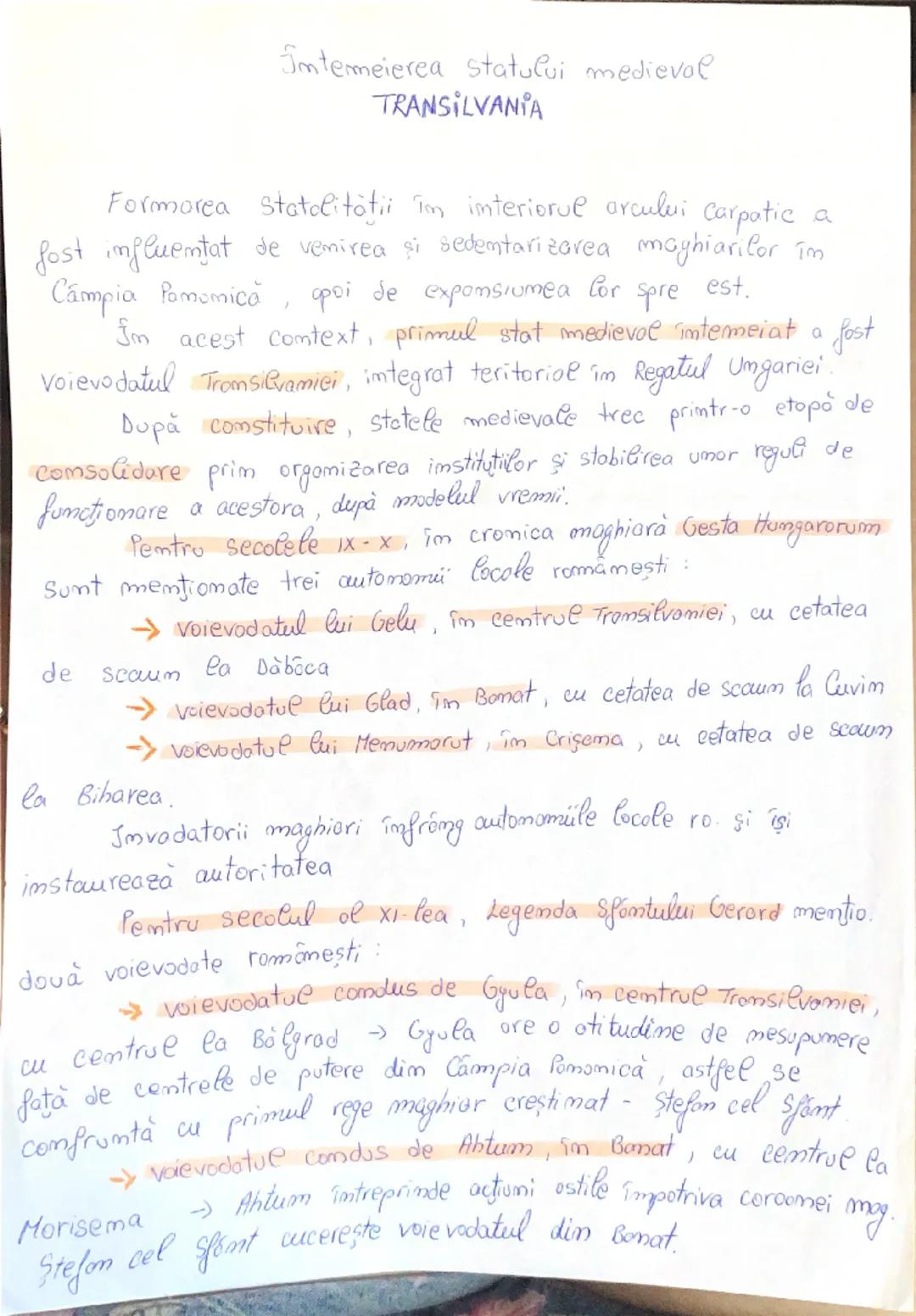 Întemeierea Statului Medieval în Transilvania