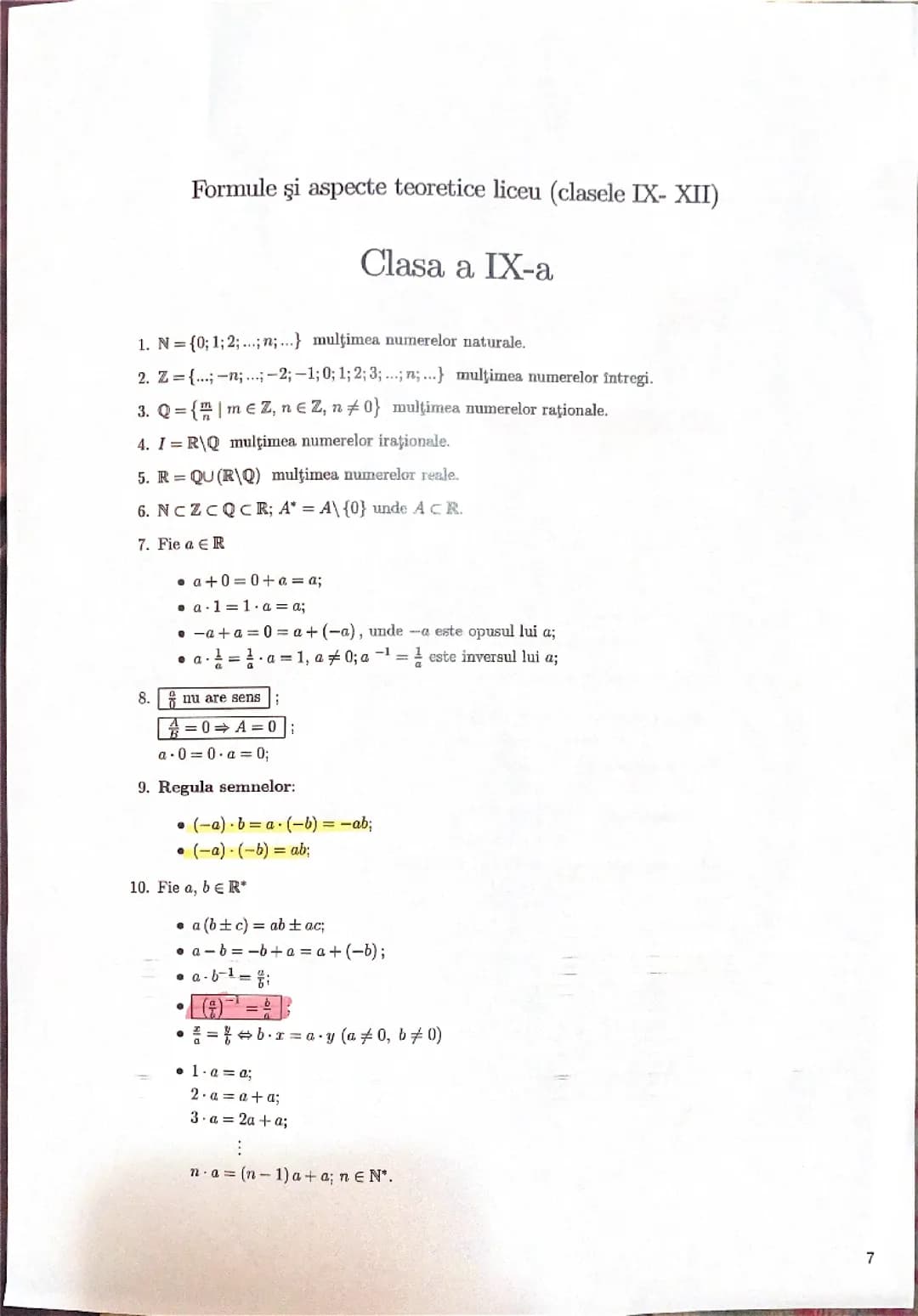 Formule Matematică 
