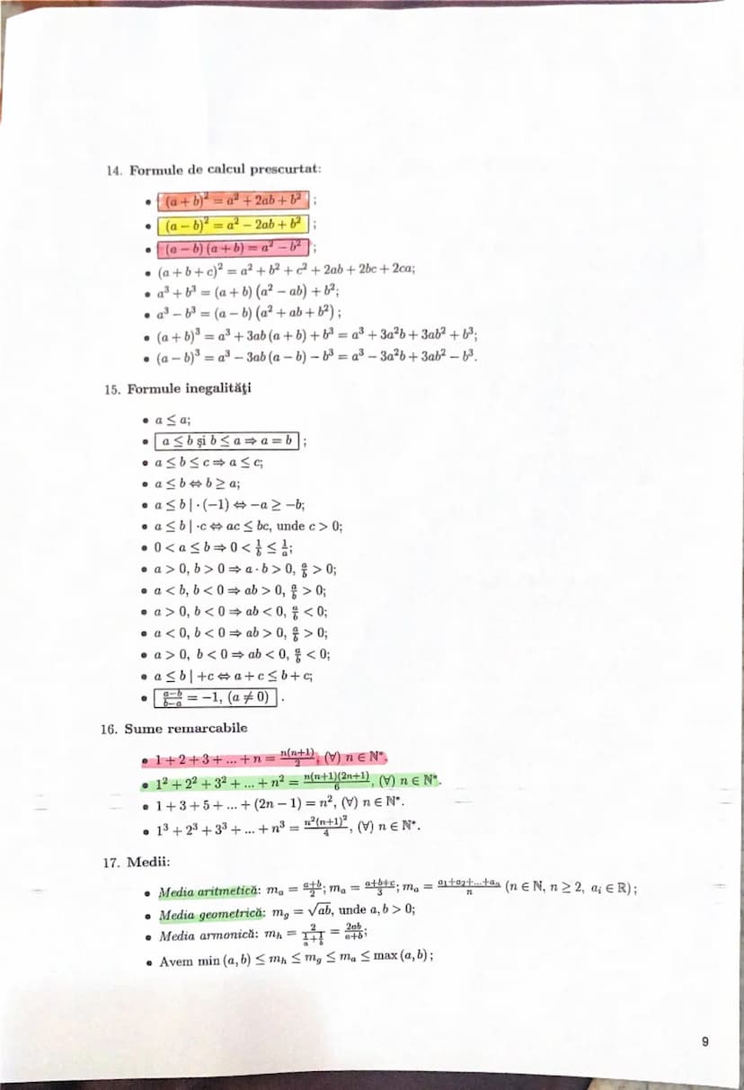 ⚫n(a+b)=na+nb.
(n+m)a=na+ma.
11. Fie $a, b\in\mathbb{R}^{*}, m, n\in Z$
$a^{0}=1$
$a^{1}=a$
$a^{2}=a\cdot a_{i}$
$a^{3}=a^{2}\cdot a_{i}$
:
