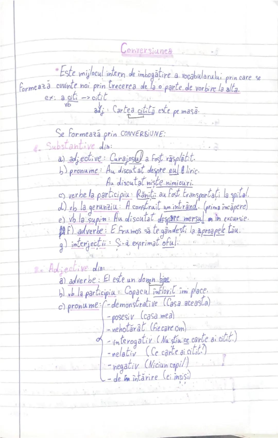 --- OCR Start ---
VOCABULAR
Derivarea
• Adăugarea de prolixe şi/sau sufive la un cuvânt de baza/
rădăcină.
ex: tanar - Cineneste, Cinerel, C