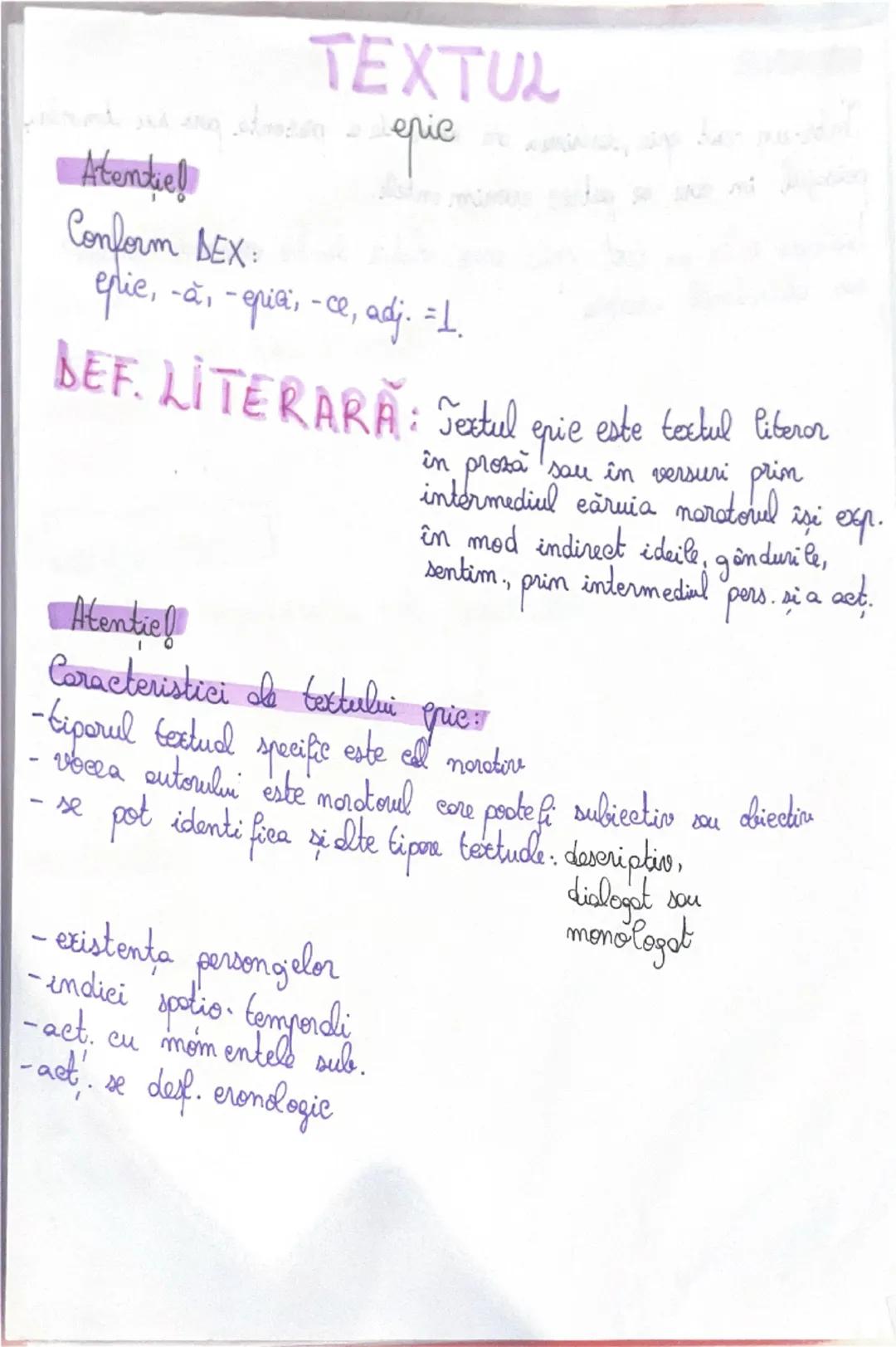 --- OCR Start ---
Atentie!
Conform BEX:
TEXTUL
epie
epie, -a, -epia, -ce, adj.=L.
BEF. LITERARA: Jestul grie este cechul literor
Atentie!
în