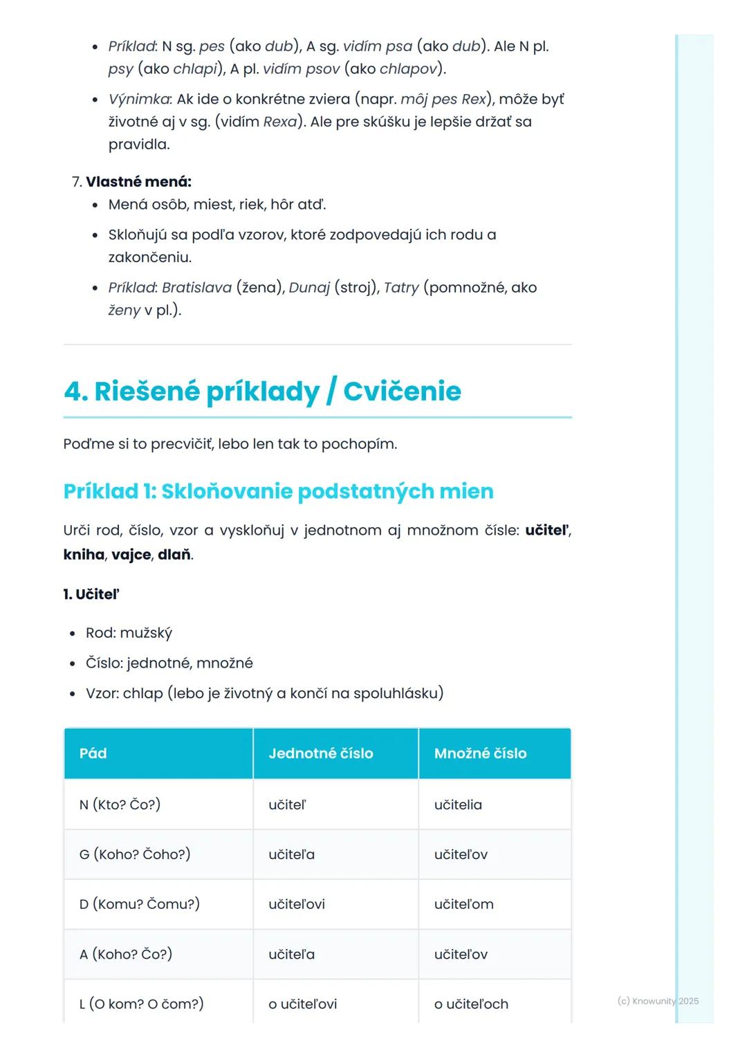 # Podstatné mená

## 1. Prehľad podstatných mien

Podstatné mená sú super dôležité, lebo pomenúvajú všetko okolo nás
ľudí, zvieratá, veci, v