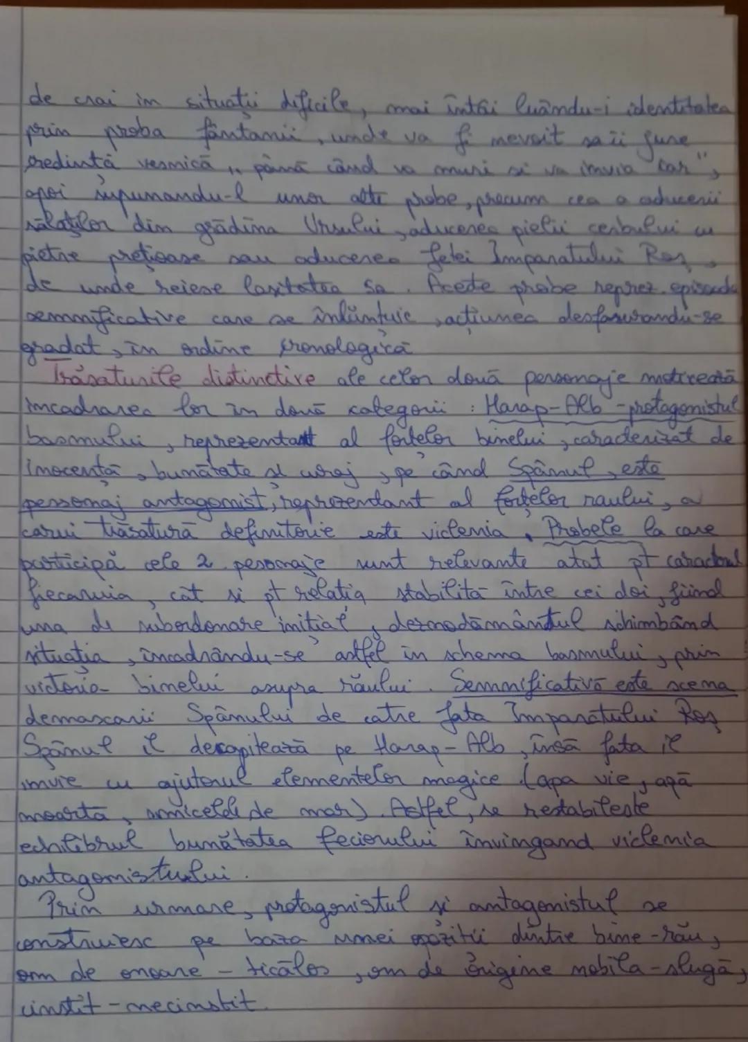 ## Povestea lui Harap-Alb. (I. Creangă)
- relația dintre două personaje

Harap-Alb este personajul principal și epomin, iar
ca statut social