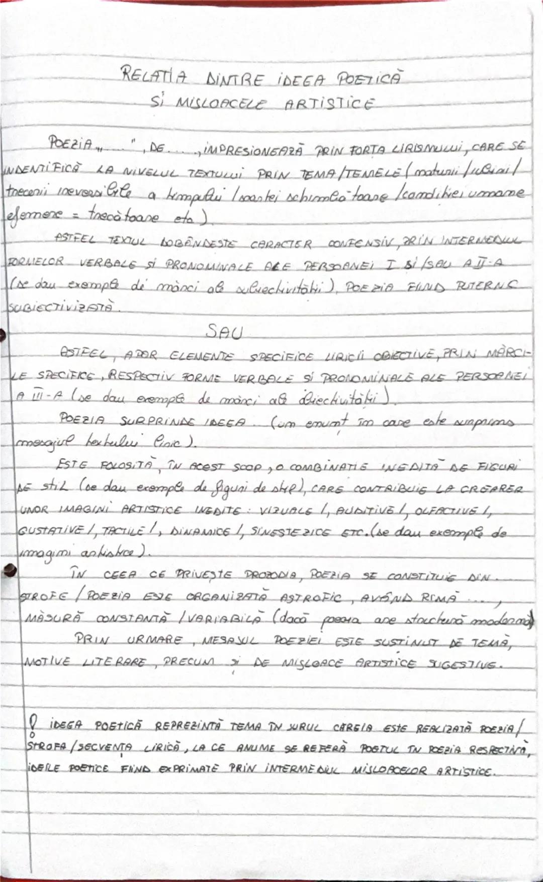 Legătura dintre Ideea Poetică și Tehnicile Artistice