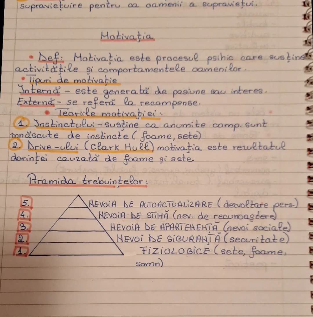--- OCR Start ---
supraviețuire pentru ca oamenii a supravieţui.
Motivația
• Def: Motivația este procesul psihic care susţine
activităţile ş