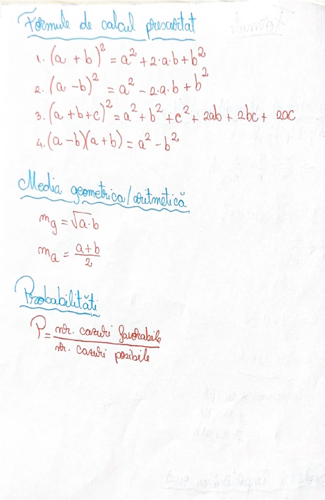 # Formule

Algebra:

Mărimi direct proporționale (d. p)
$\{x, y, z\}$ d.p $\{a, b, c\}$
$\implies \frac{x}{a} = \frac{y}{b} = \frac{z}{c} = 