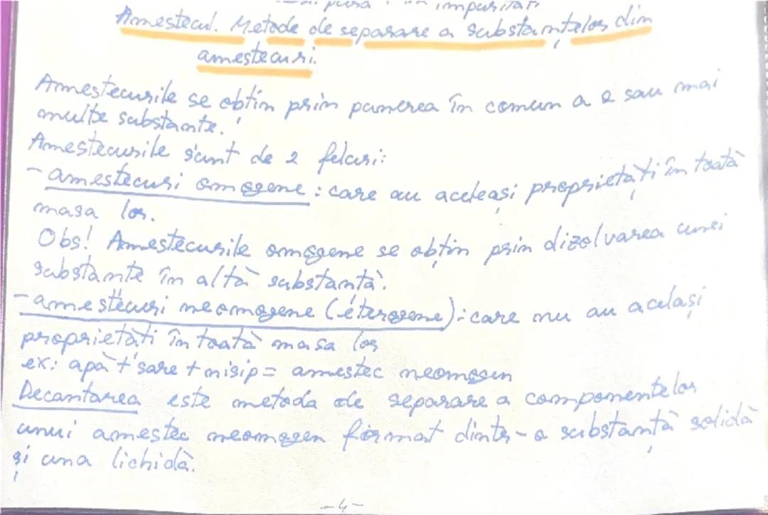 Amestecuri de substanțe 