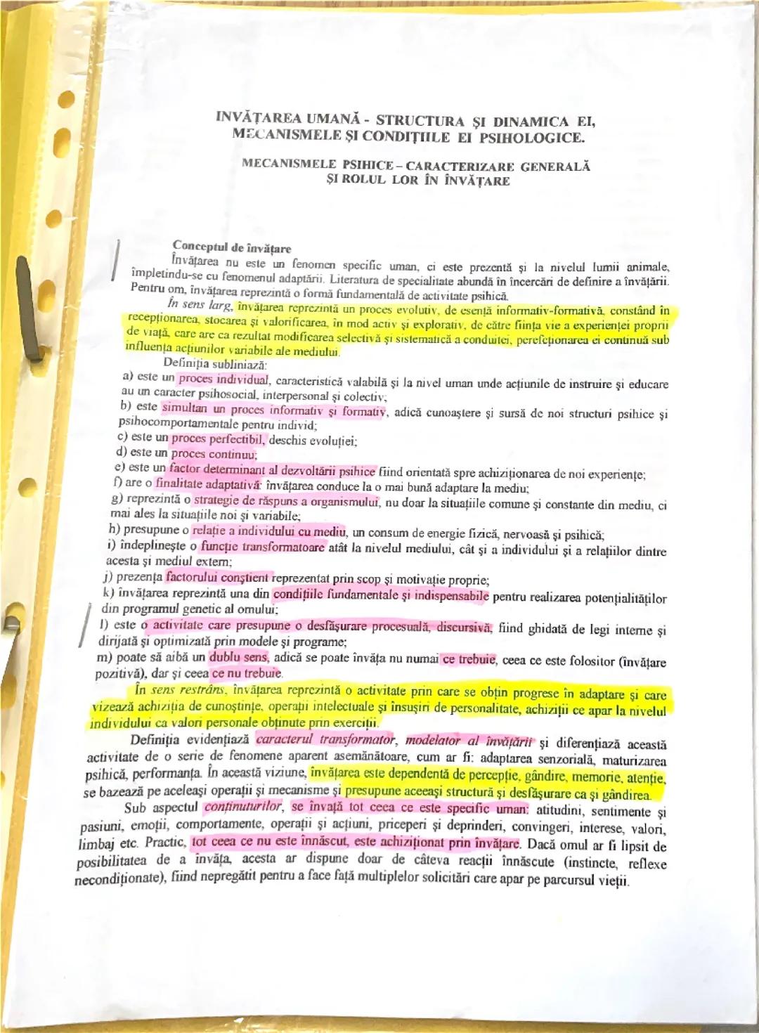 Mecanisme psihice - Psihologie 