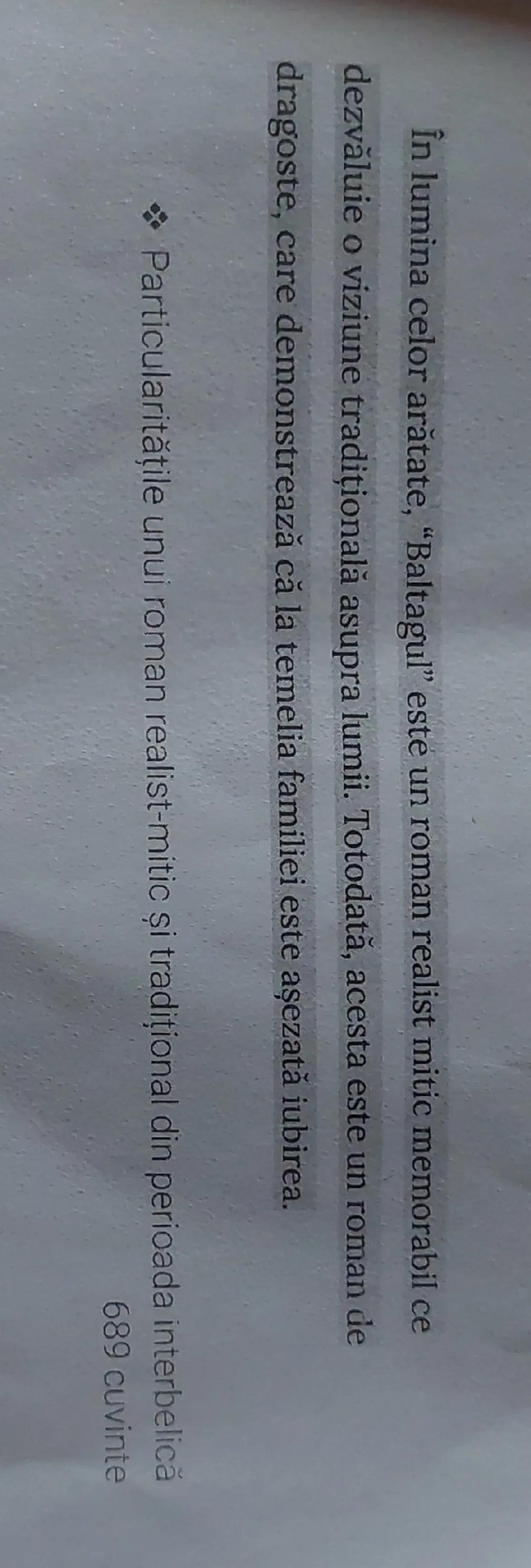 # BALTAGUL
# MIHAIL SADOVEANU
1930

Realismul este un curent literar manifestat în secolul al XIX-lea, având ca principiu de bază reflectare