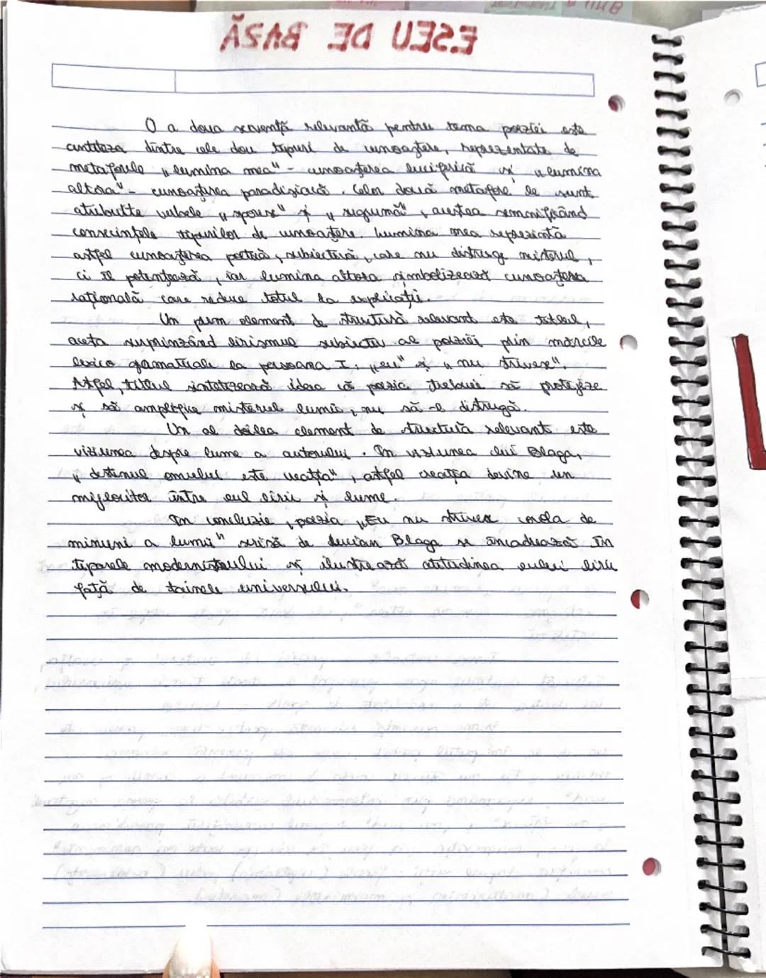 EU NU STRIVESC
COROLA DE
MINUNI A LUMII
LUCIAN BLAGA
1919 # ESEU DE BAZĂ

Lucian

Blog - "Eu nu strivesc vara de minimul a lumii" de Lucian
