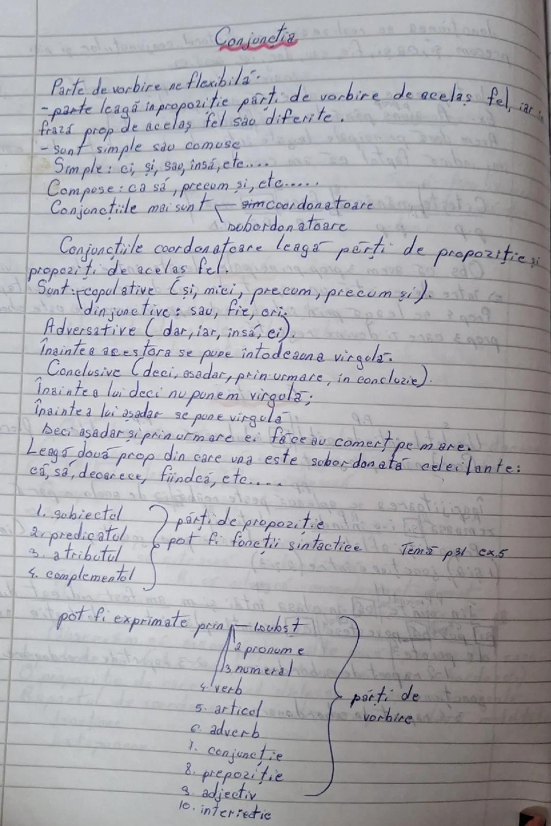 --- OCR Start ---
Conjunctia
Parte de vorbire ne flexibila.
-parte leagă in propozitie parti de vorbire de acelas fel, iar.
fraza prop de ac